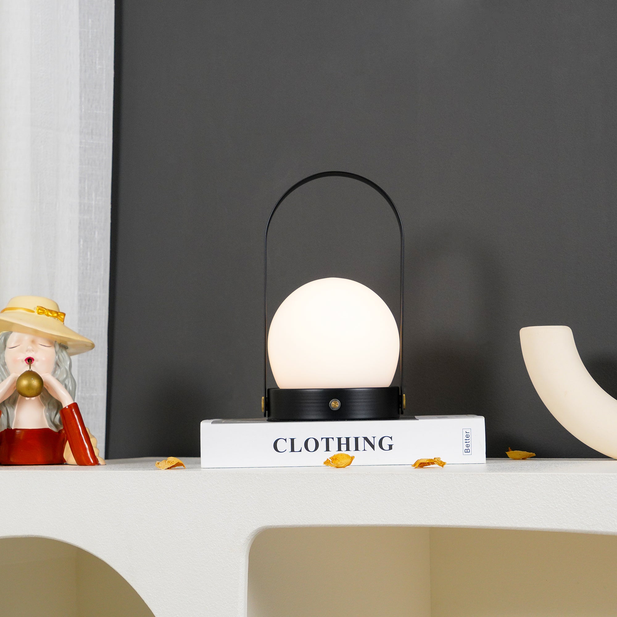 Carrie Rechargeable LED Table Lamp with Built-in Battery - Perfect for Bedroom, Office, and Nightstand Lighting