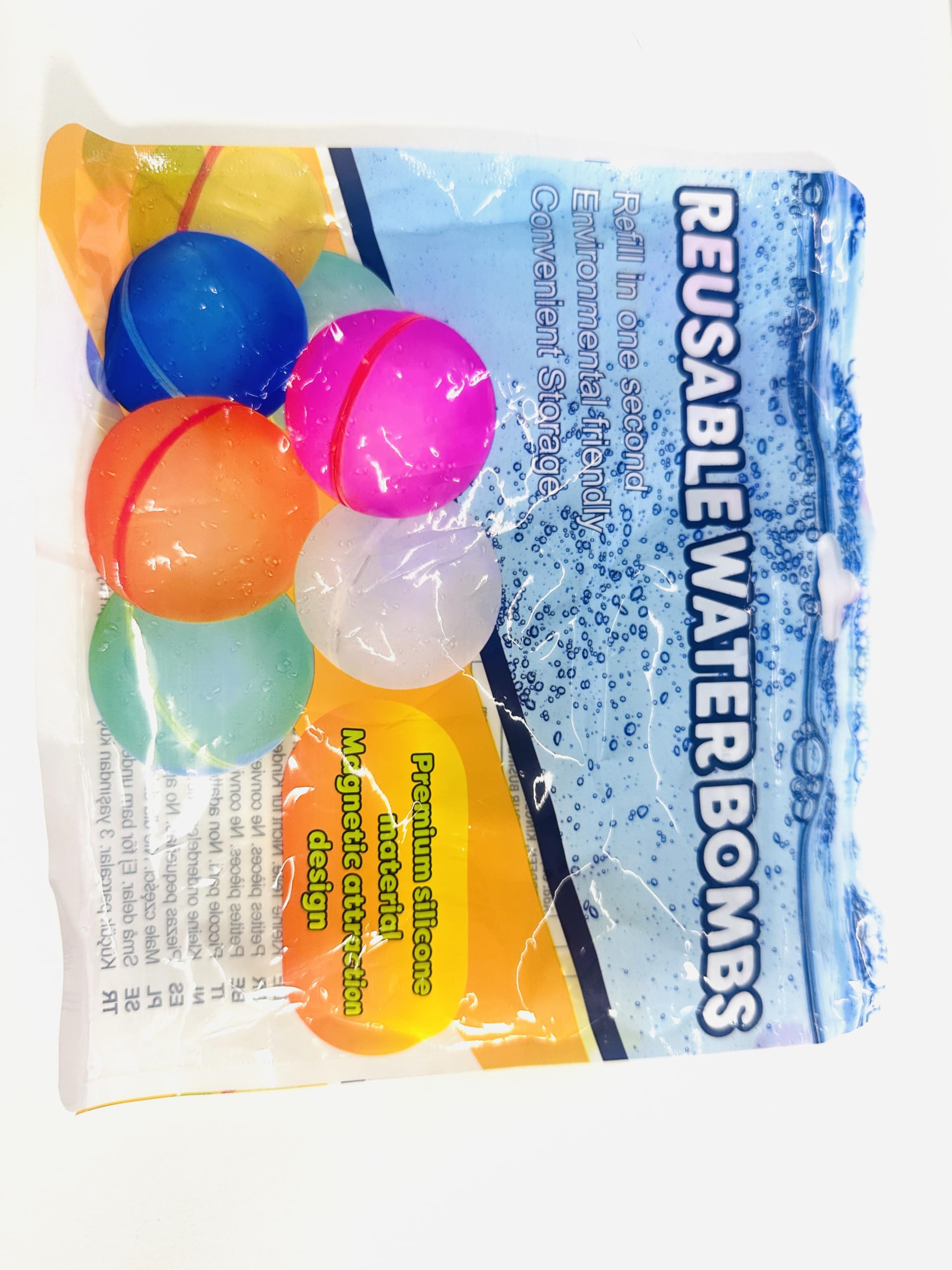 12 Pack Reusable Silicone Water Bombs - Self-Sealing Quick Fill Water Balloons for Kids & Adults - Perfect for Backyard Games, Pool Parties, Beach Fun and Summer Water Fights
