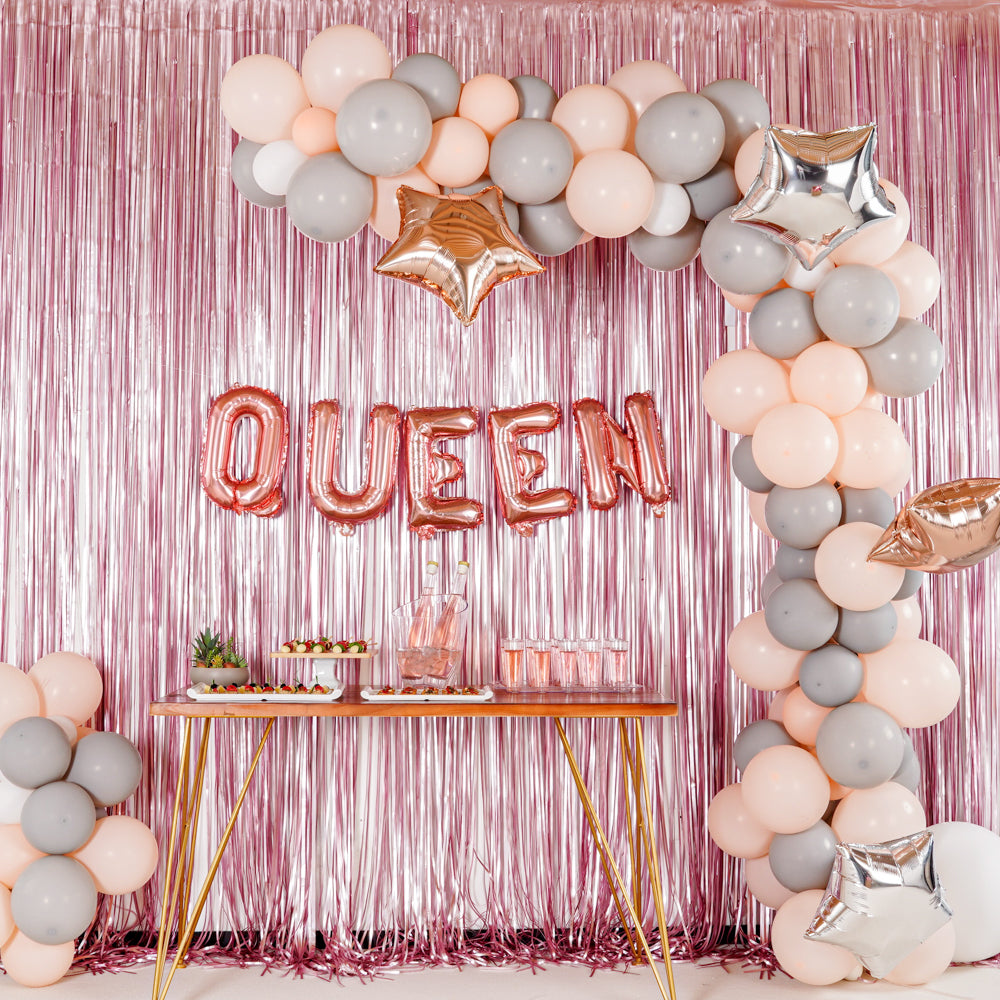 Rose Gold Mylar Letter Q Balloon - 16 Inch Large Foil Alphabet Balloon for Birthday Party Decorations, Wedding, Baby Shower & Anniversary Celebrations