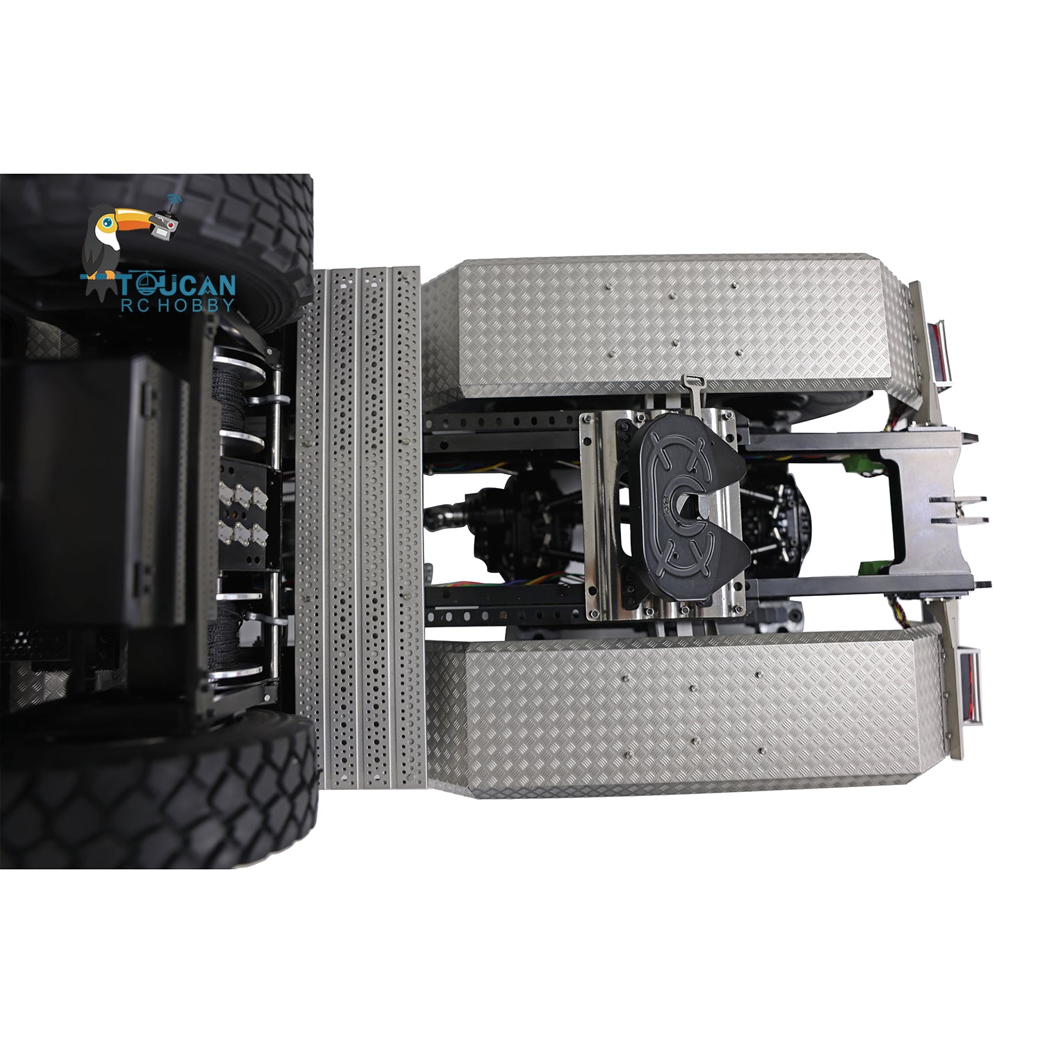TOUCAN 1/14 Scale 8x8 Off-Road RC Tractor Truck - Metal Ready-to-Run Remote Control Model with Differential Lock Gearbox & Servo - Perfect for Hobbyists, Off-Road Racing and Backyard Adventures