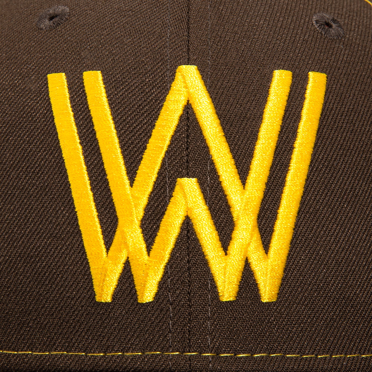 New Era 59Fifty Walla Walla Padres Baseball Cap - Brown & Gold Snapback Hat for Men & Women | Perfect for Baseball Games, Streetwear Fashion & Casual Outfits