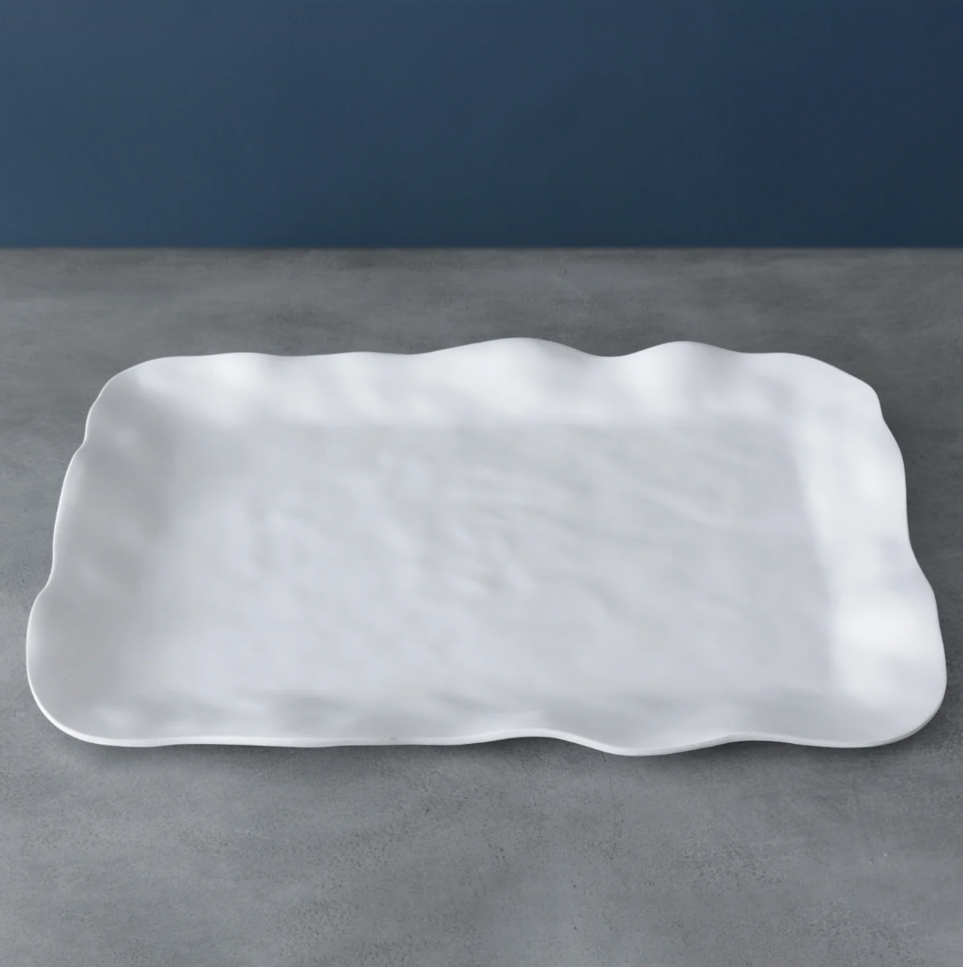 Beatriz Ball VIDA Nube Extra Large Rectangular Serving Tray - Elegant Entertaining Platter for Parties, Weddings & Home Decor