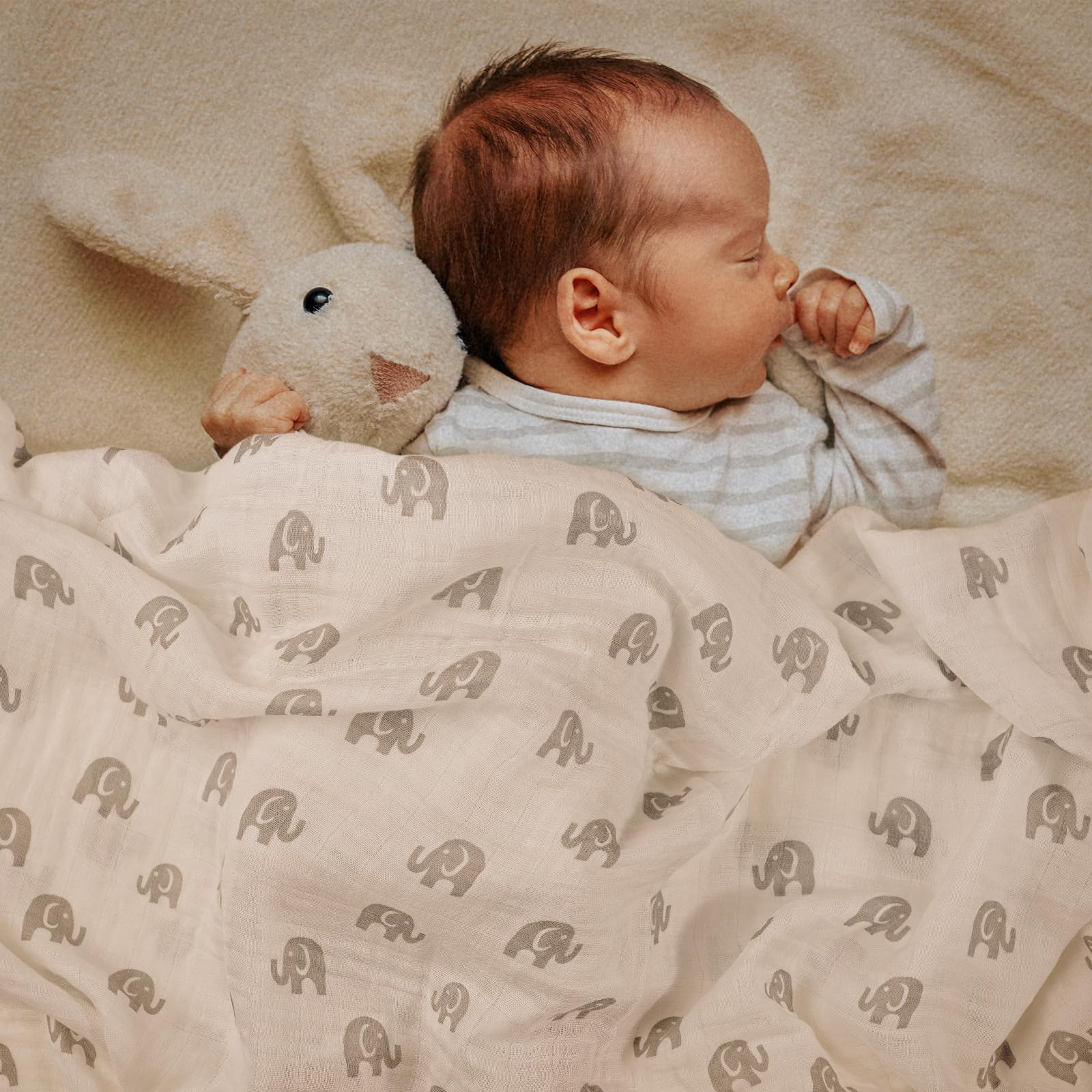 GLLQUEN 4-Pack Muslin Swaddle Blankets for Babies - 35