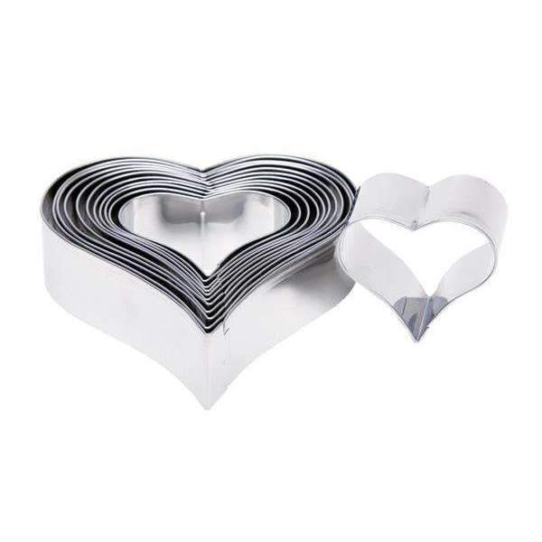 Premium Stainless Steel Cutters Set - Plain & Pointed Hearts Design for DIY Crafts, Jewelry Making, and Gift Wrapping | Durable & Sharp Scissors for Fabric, Paper, and Ribbon Cutting
