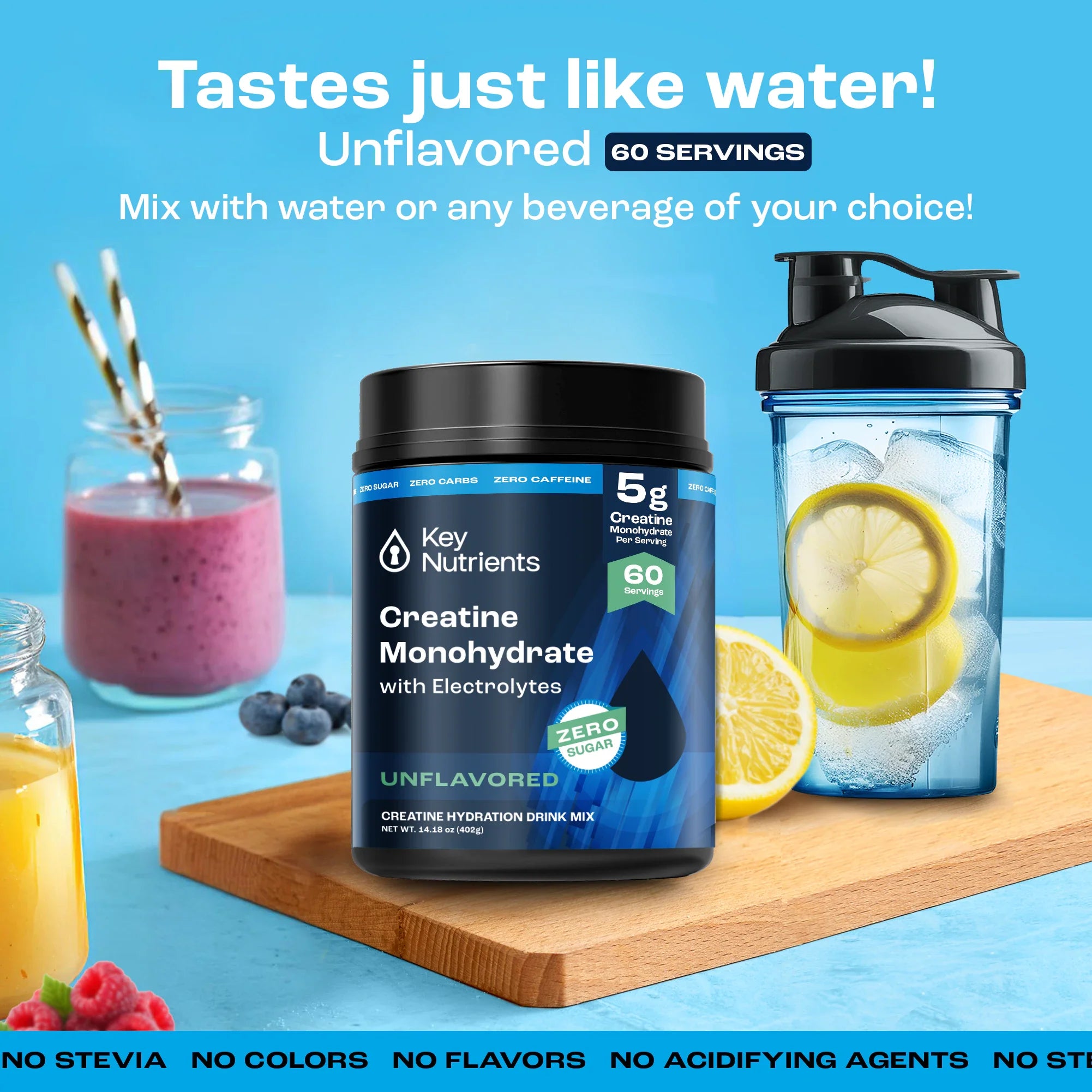 Best Unflavored Creatine Powder with Electrolytes for Muscle Recovery & Hydration - Pre/Post Workout Supplement for Athletes & Fitness Enthusiasts