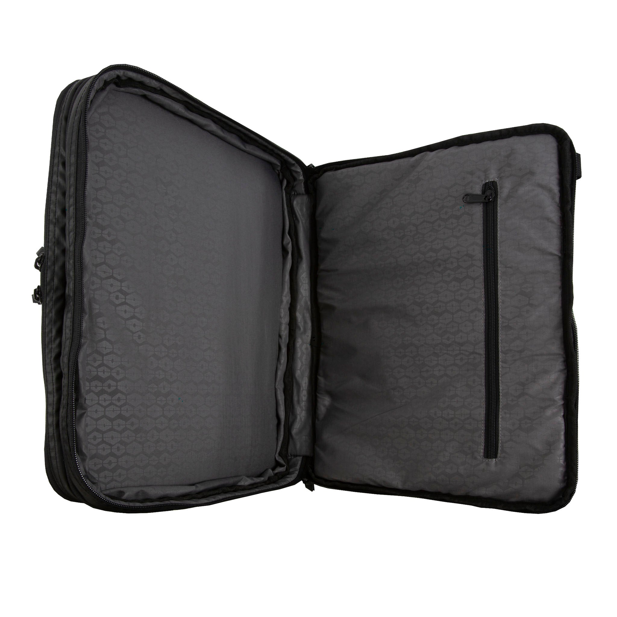 NERO Expandable Briefcase for Men & Women - Durable Black Ripstop Laptop Bag for Work, Travel & Business - Water-Resistant & Lightweight Office Bag