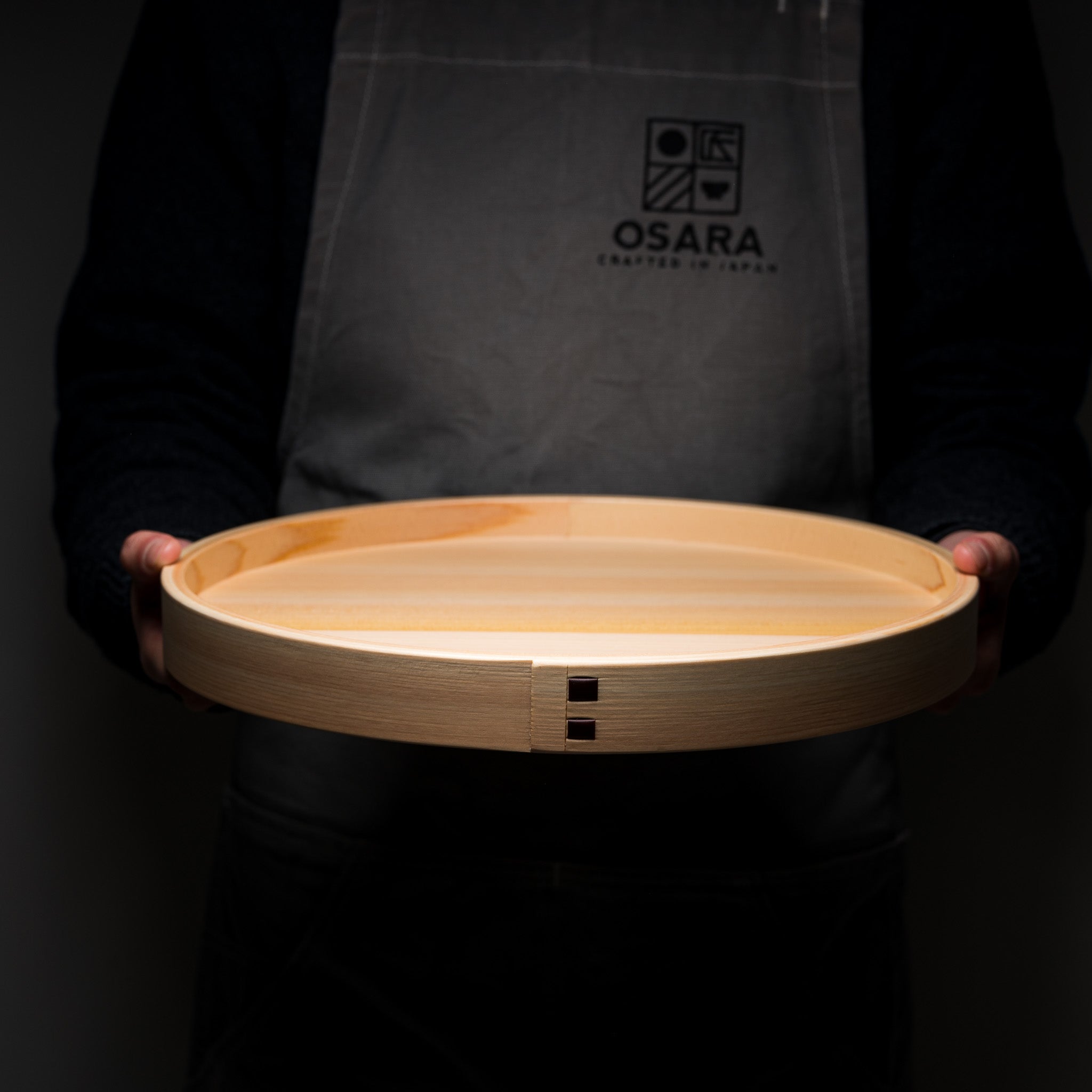 Premium Japanese Hinoki Cypress Wood Serving Tray - Large 30cm Handcrafted Wappa Tray for Sushi, Tea Ceremony & Home Decor - Eco-Friendly Hinoki Wooden Platter