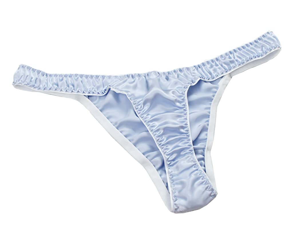 3 Pairs Women's Pure Silk String Bikini Panties - Soft Sexy Thong Underwear for Summer & Beach - Healthy Breathable Comfort - Sizes S-XL - Perfect for Vacation, Pool Party & Romantic Getaways