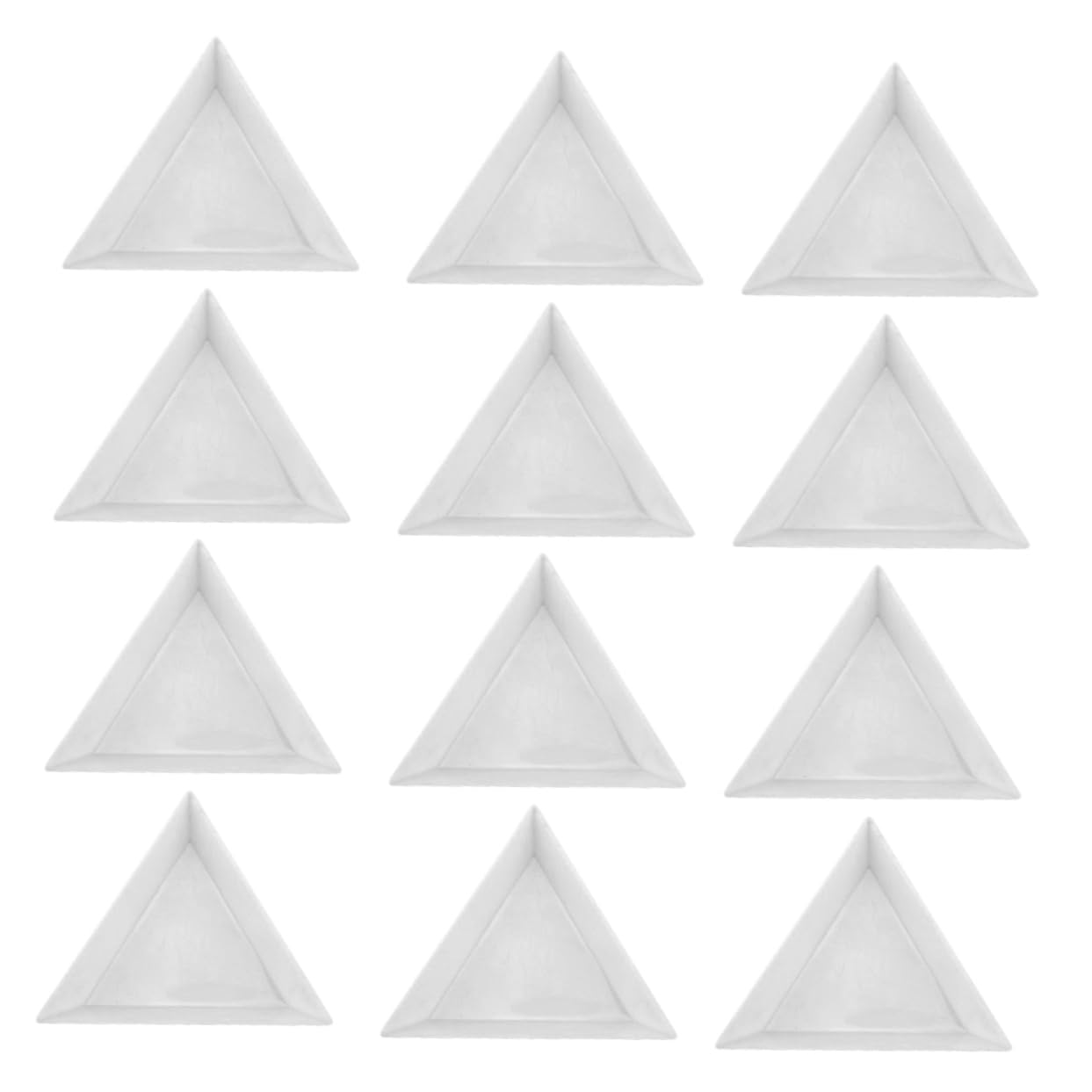 Artibetter 24pcs White Plastic Triangle Bead Sorting Trays - Organize Rhinestones, Beads & Craft Supplies for Jewelry Making, Scrapbooking & DIY Projects