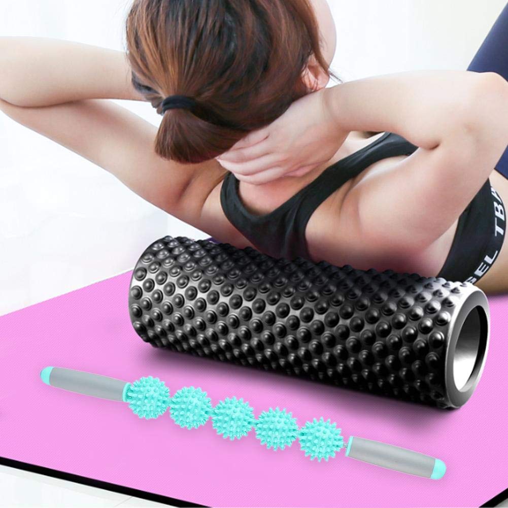 Exblue Muscle Roller Stick for Pain Relief - Deep Tissue Massager for Sore Muscles, Cramps & Tension - Portable Foam Roller for Neck, Legs, Back & Full Body Recovery - Perfect for Post-Workout, Yoga & Physical Therapy