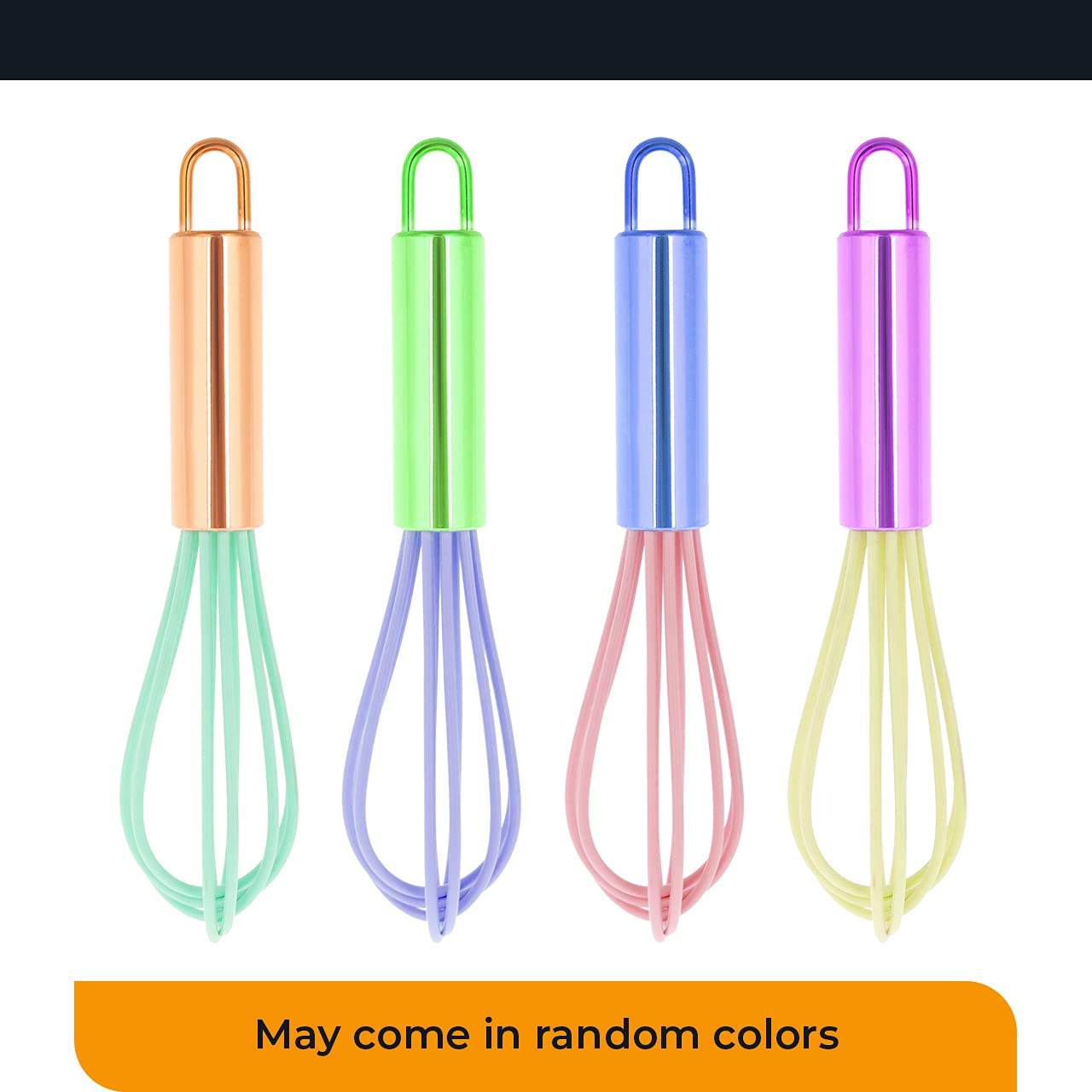 Premium Silicone Mini Whisk for Cooking & Baking - Small Handheld Egg Beater - Perfect for Mixing Sauces, Batters & Scrambled Eggs