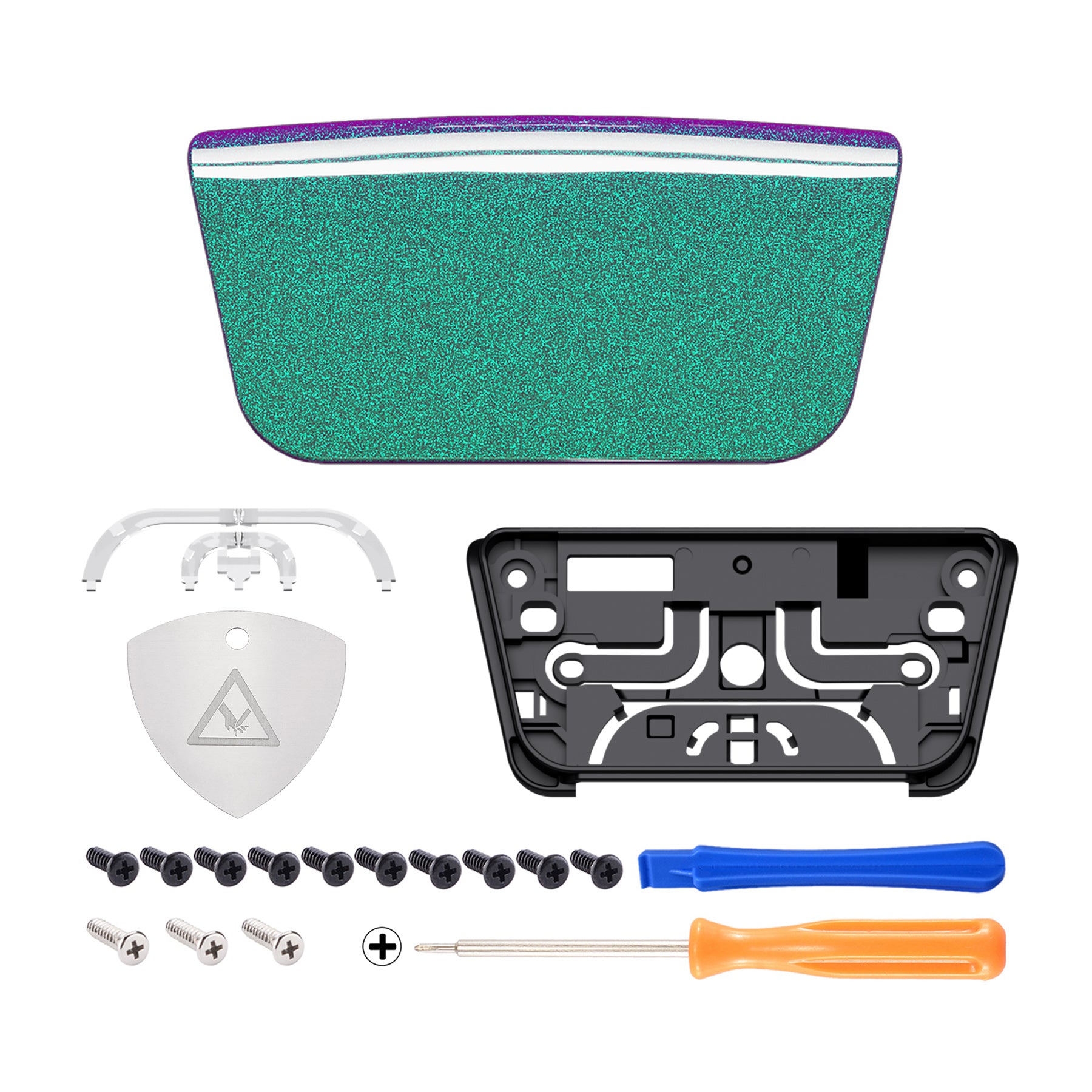 eXtremeRate Custom Touchpad Cover for PS5 Controller BDM 010/020/030/040/050 - Chameleon Green Purple | Replacement Part for Enhanced Gaming Experience | Perfect for FPS, RPG & Competitive Gaming