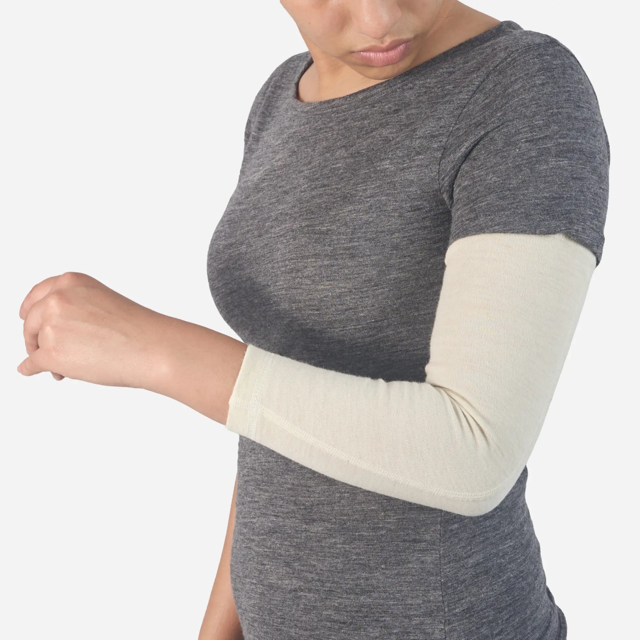 Alpaca Wool Arm Sleeves for Men & Women - 420 Midweight Thermal Compression Sleeves for Outdoor Sports, Running, Cycling & Cold Weather Protection