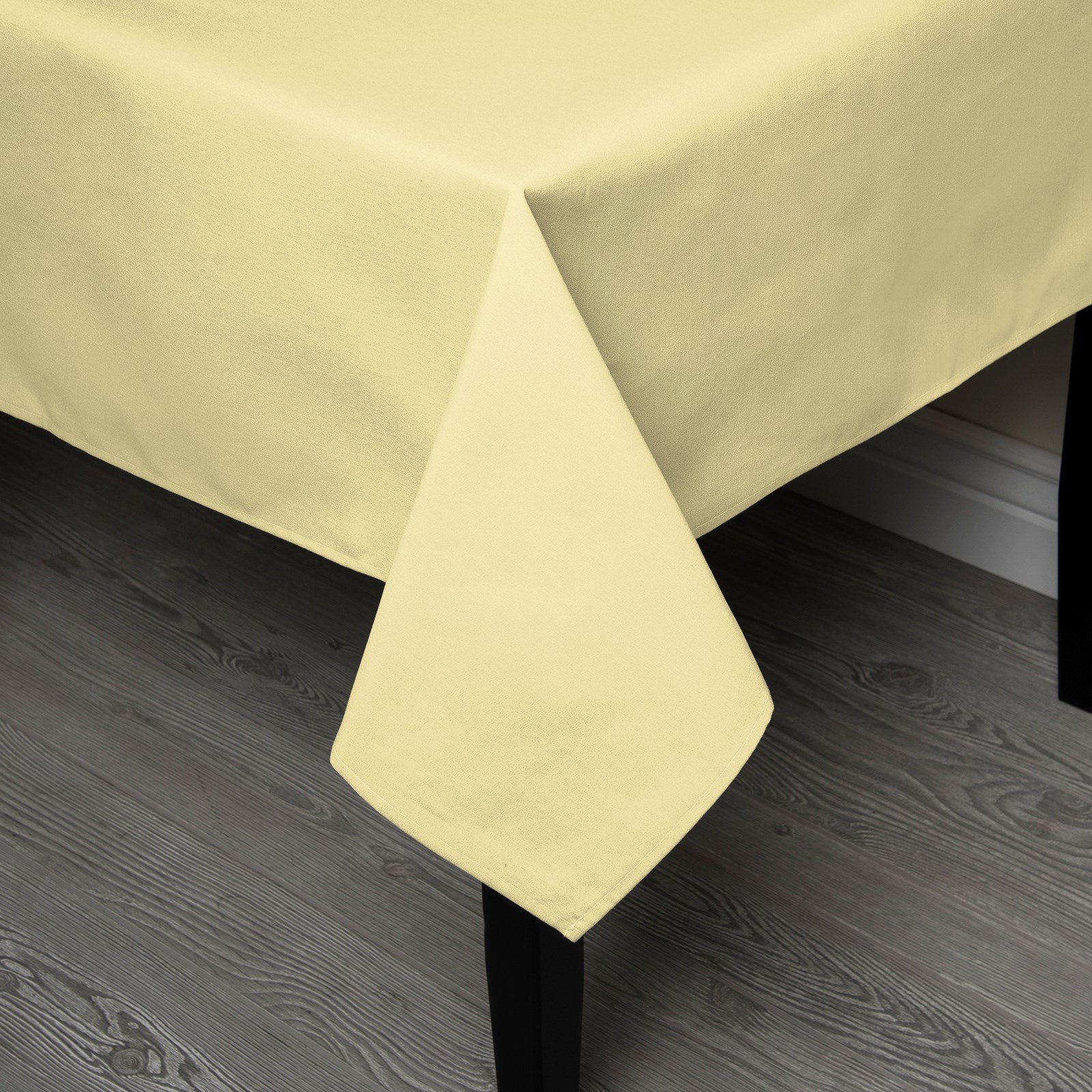 Milliken Signature 60x60 Inch Square Tablecloth - 1 Pack Butter Yellow for Dining, Party & Wedding Decor