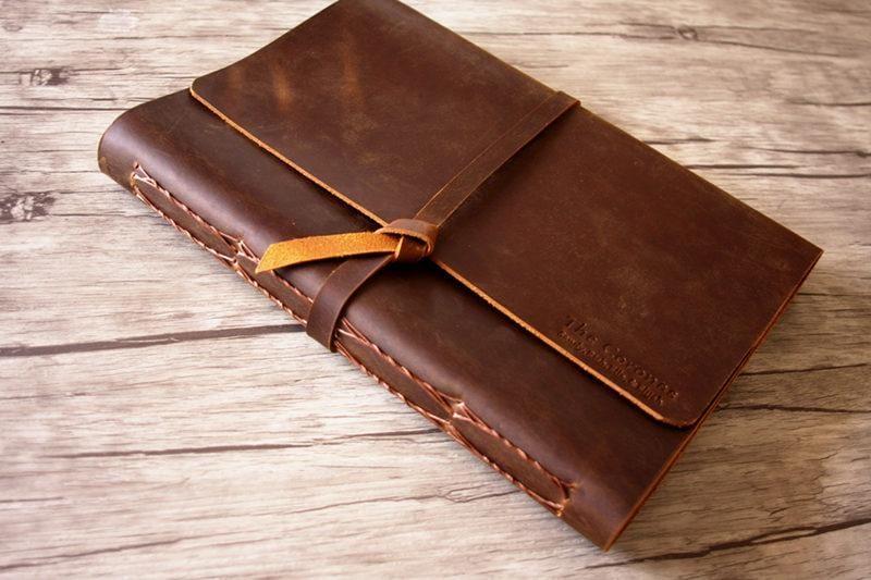 Custom Leather Photo Album - Premium Quality Scrapbook for Wedding, Travel & Family Memories | Personalized Gift for Loved Ones