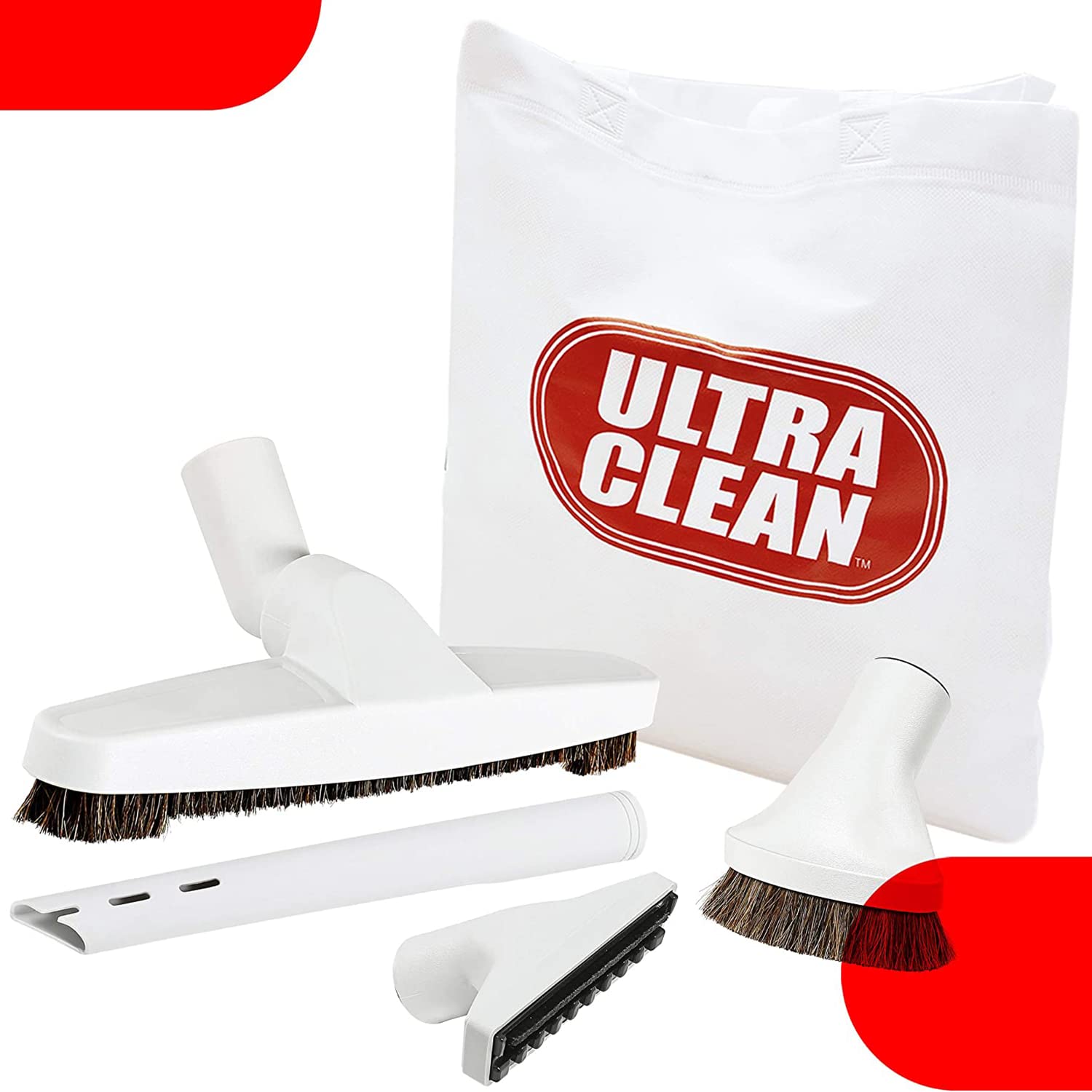 **24V Ultra Clean Central Vacuum Hardwood Floor Kit - Crush-Proof Hose with ON/Off Switch, Extendable Telescopic Wand & Cleaning Tools (Light Grey, 30 ft) - Perfect for Hardwood Floors, Carpets & Home Cleaning**