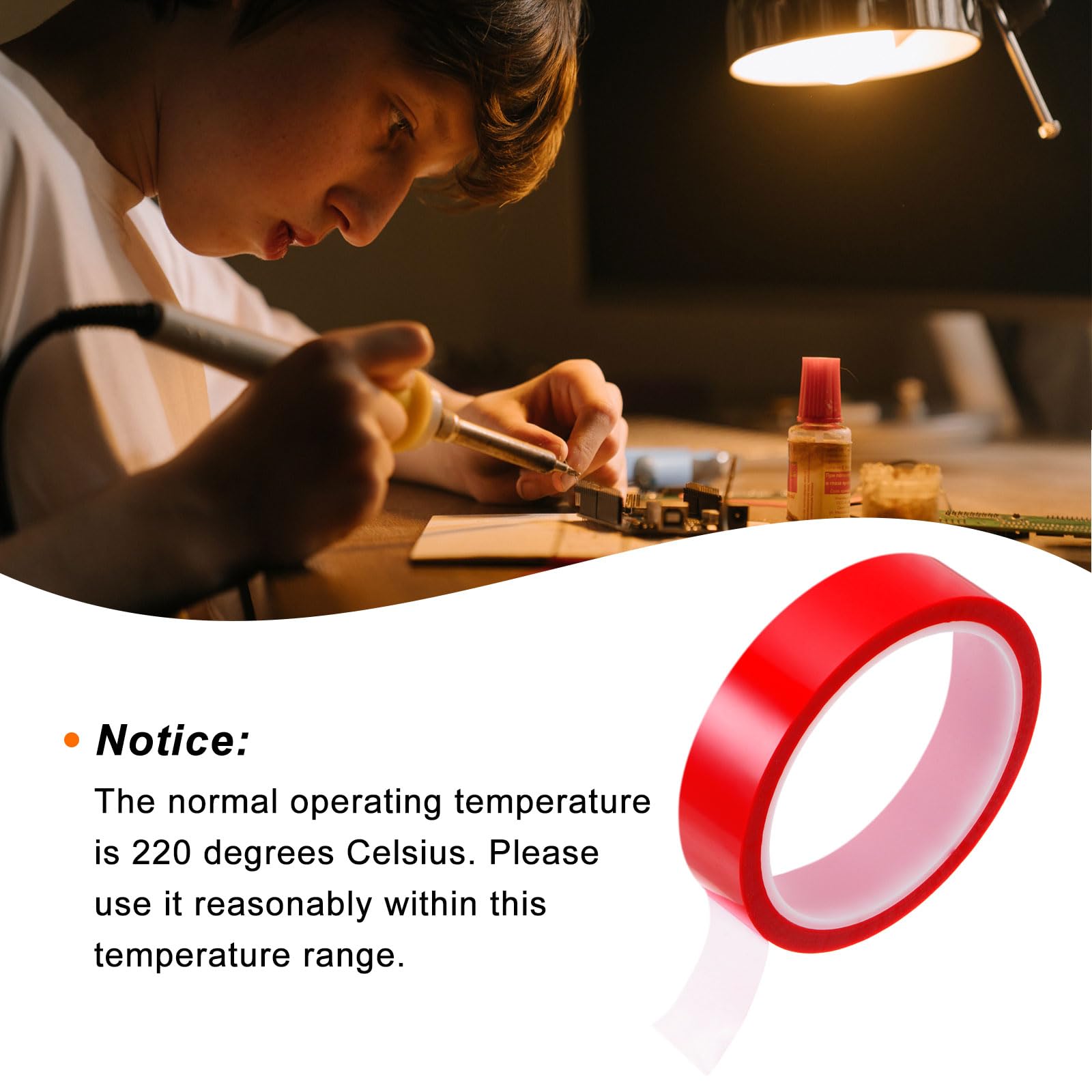 HARFINGTON 4 Rolls High Temperature Heat Resistant Tape - 20mm x 33m (108ft) - No Residue Sublimation Thermal Transfer Tape for T-Shirt, Mug, Plate Pressing - Ideal for DIY Crafts & Heat Press Projects