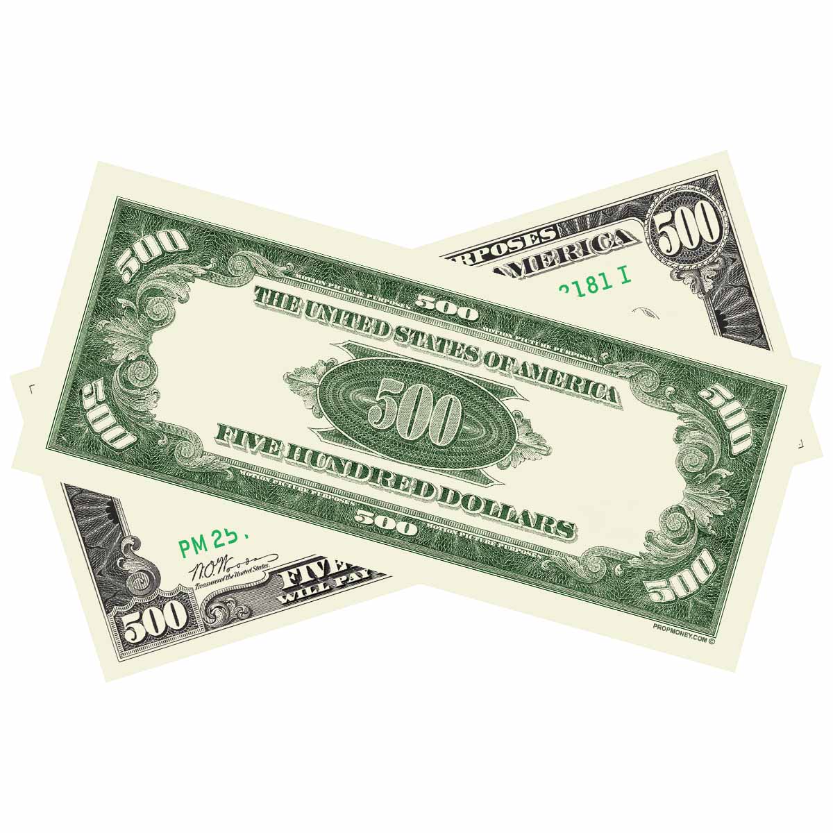 $500 Vintage Series Bills - Authentic Collectible Currency for Display & Gifting | Perfect for History Buffs, Collectors & Unique Home Decor