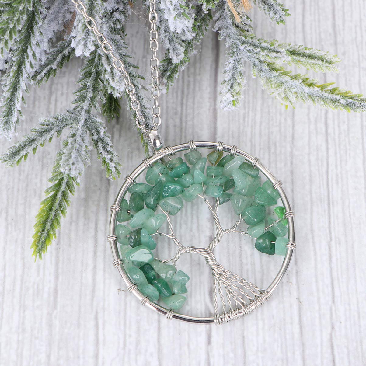 Trendy Women's Quartz Pendant Necklace - Floating Gemstone Crystal Choker for Everyday Wear & Special Occasions | Dainty Gravel Miss Accessories Jewelry Gift for Her