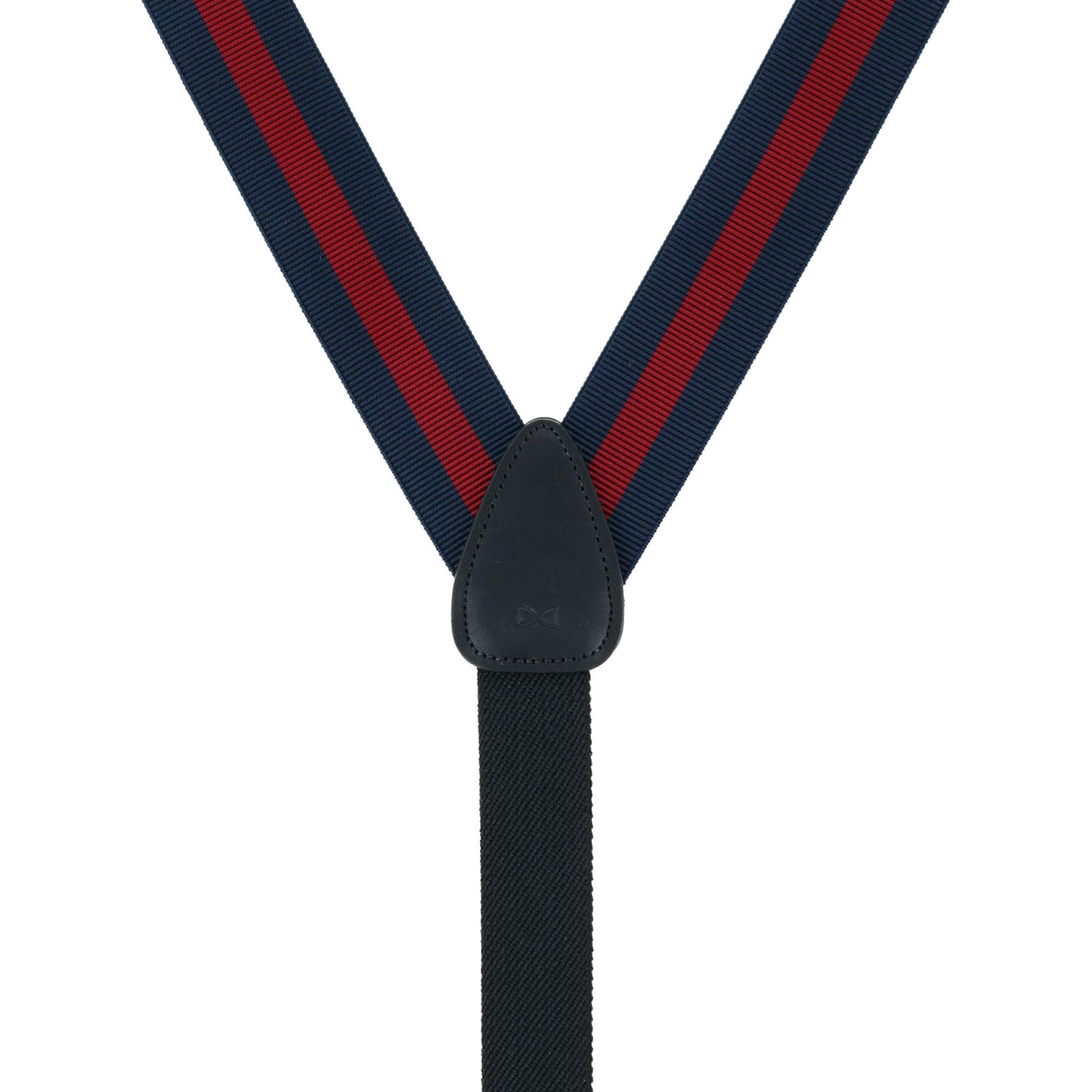 Trafalgar Big & Tall Oliver Stripe Convertible Suspenders for Men - Adjustable Elastic Braces for Formal & Casual Wear - Perfect for Suits, Pants & Office Attire