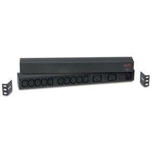 APC by Schneider Electric NetShelter 12-Outlet PDU Basic - 10 x C13 & 2 x C19 Outlets - 120V/208V/230V - 3.68kW - 2.5m Cord - 1U Horizontal Rack Mount Power Distribution Unit for Data Centers & Server Rooms