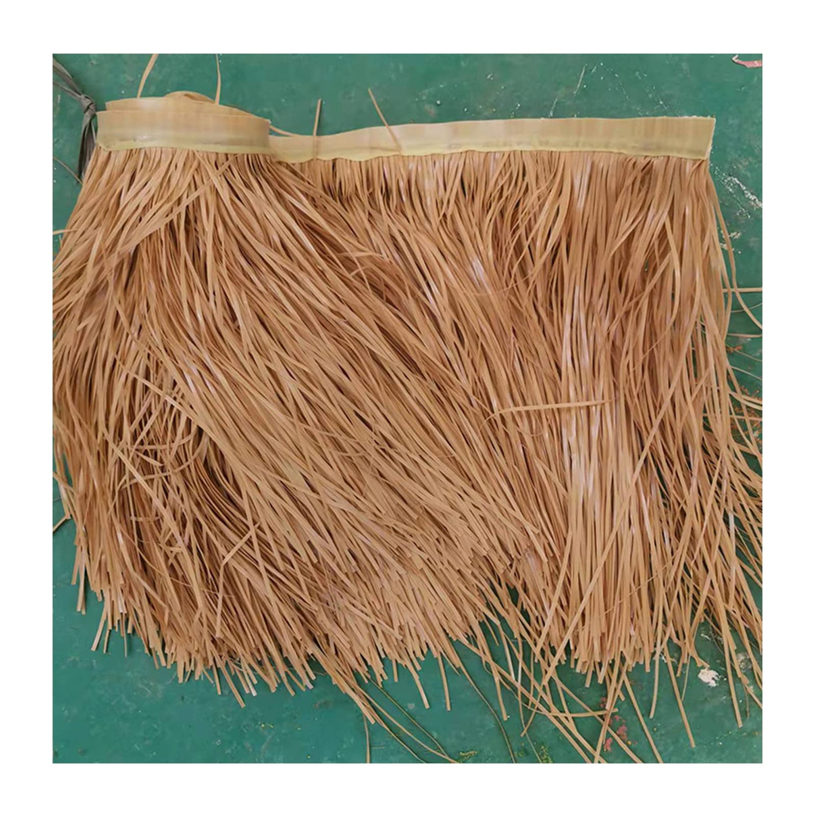 YANGUANG Artificial Thatch Roof Tiles - 4m/13.1ft Flame Retardant PE Plastic Palm Thatch Roll for Tiki Bars, Garden Decor & Tropical Themed Hotels | Waterproof & Tear-Resistant Outdoor Roofing Solution | Perfect for Beach Parties, Luau Events & Backyard Oasis Decorations