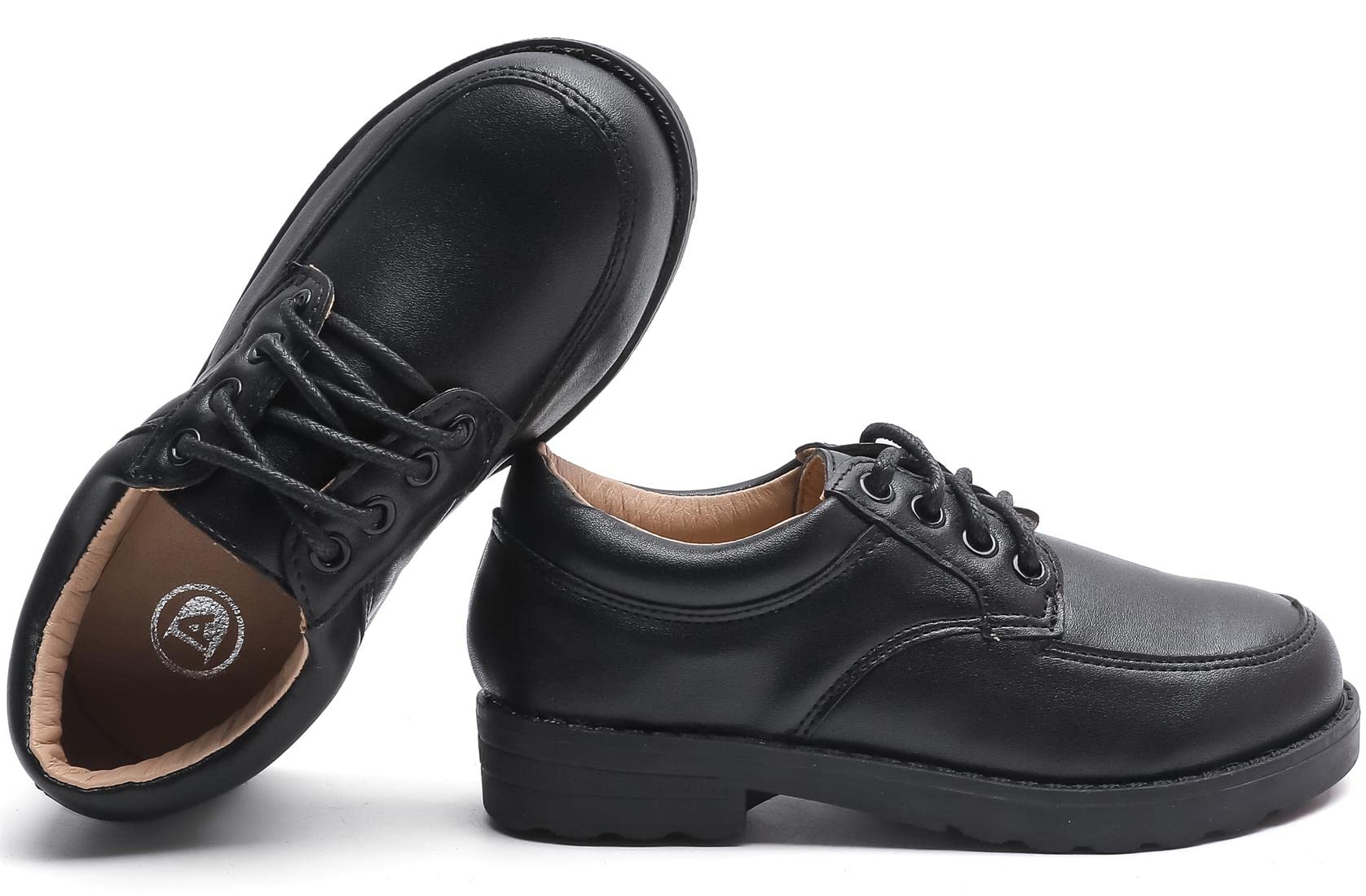 Kids' Oxford Dress Shoes - Lace-Up Brogue School Uniform Flats for Toddlers & Little Kids | Perfect for School & Formal Events