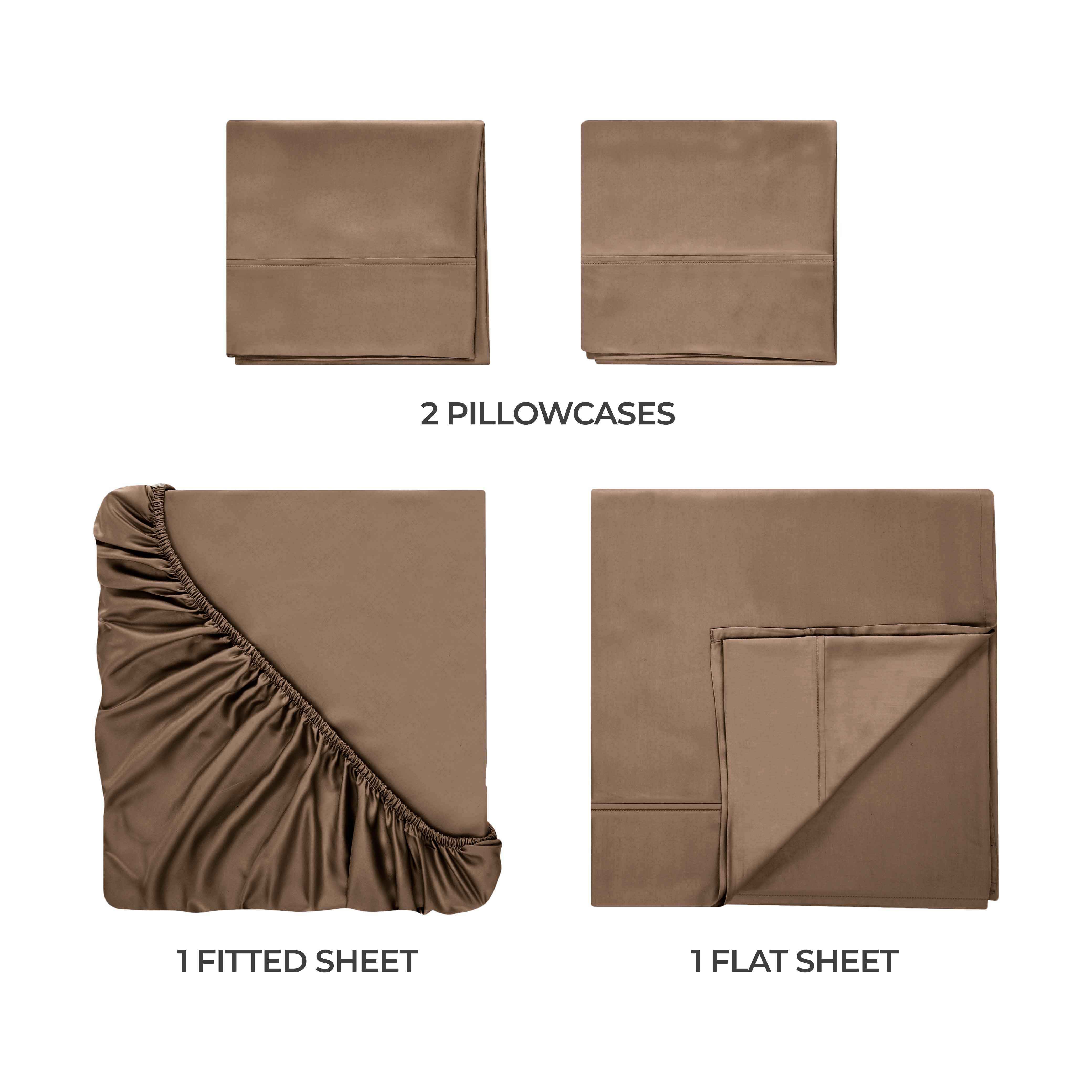 Premium 400 Thread Count Egyptian Cotton Bed Sheet Set - Soft, Breathable & Durable for Ultimate Comfort - Perfect for Luxury Bedrooms & Hotels