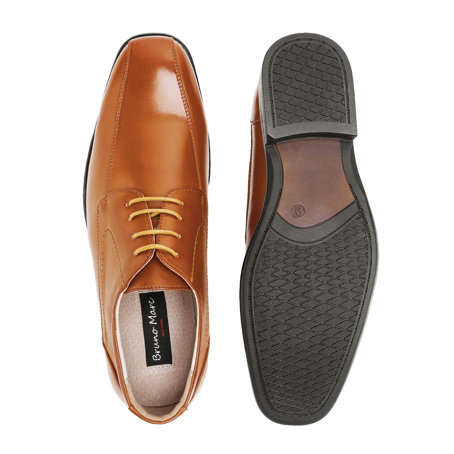 Bruno Marc Men's Classic Lace-up Oxford Dress Shoes | Formal Business & Wedding Shoes | Premium Leather Comfortable Office & Party Footwear