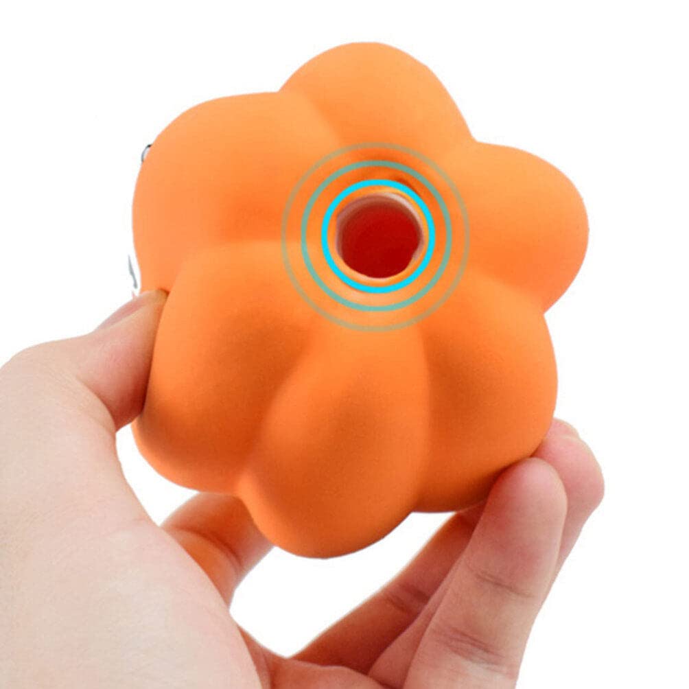 STOBOK 2-Pack Halloween Dog Squeaky Toys - Pumpkin-Shaped Latex Chew Toys for Puppies & Adult Dogs - Interactive Play, Teeth Cleaning & Brain Stimulation - Perfect for Playtime, Training & Halloween Costume Accessories
