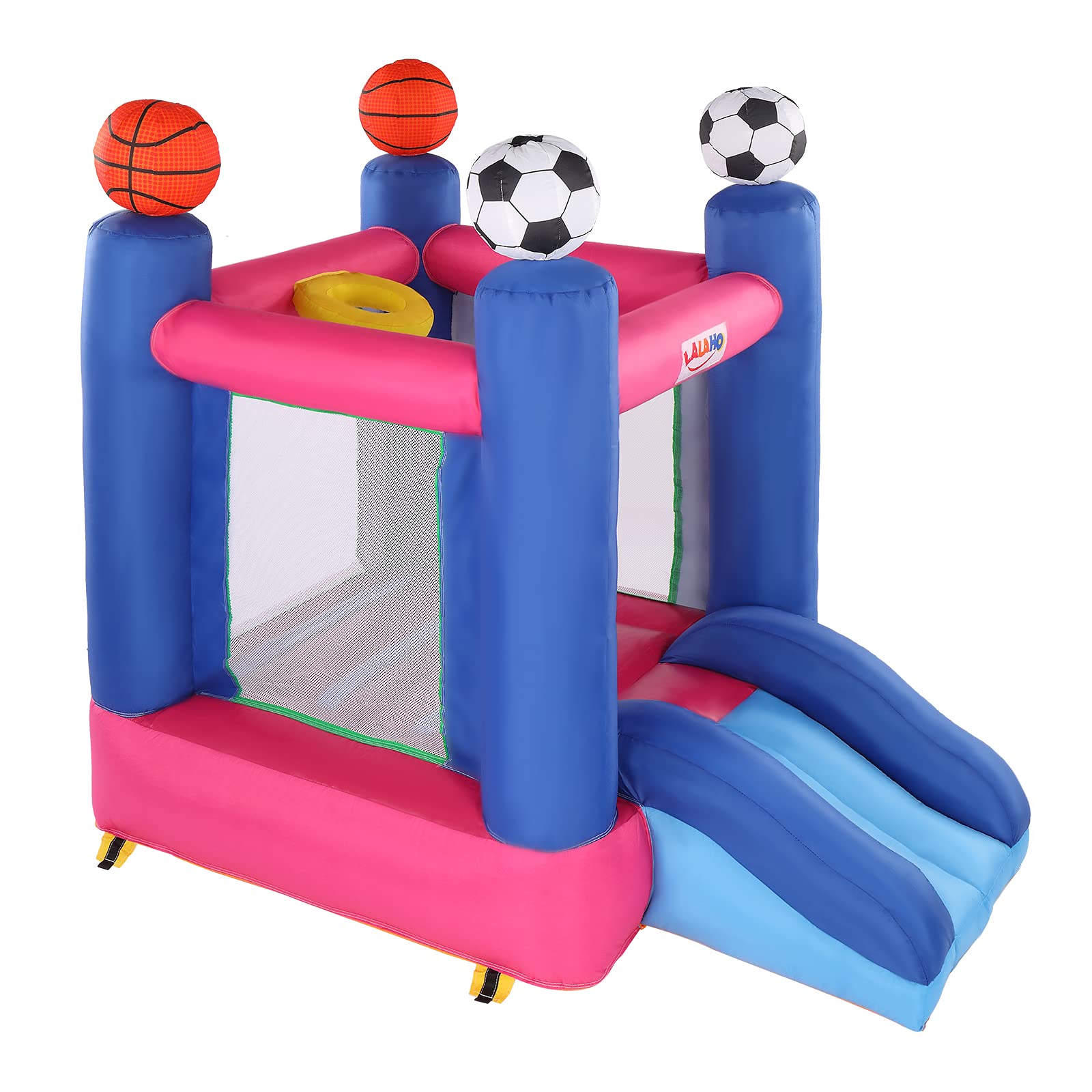 Inflatable Jumping Castle with Slide - Bounce House for Kids Birthday Parties & Outdoor Play - Includes Heavy Duty Air Blower - Perfect for Backyard, Parks & Summer Fun
