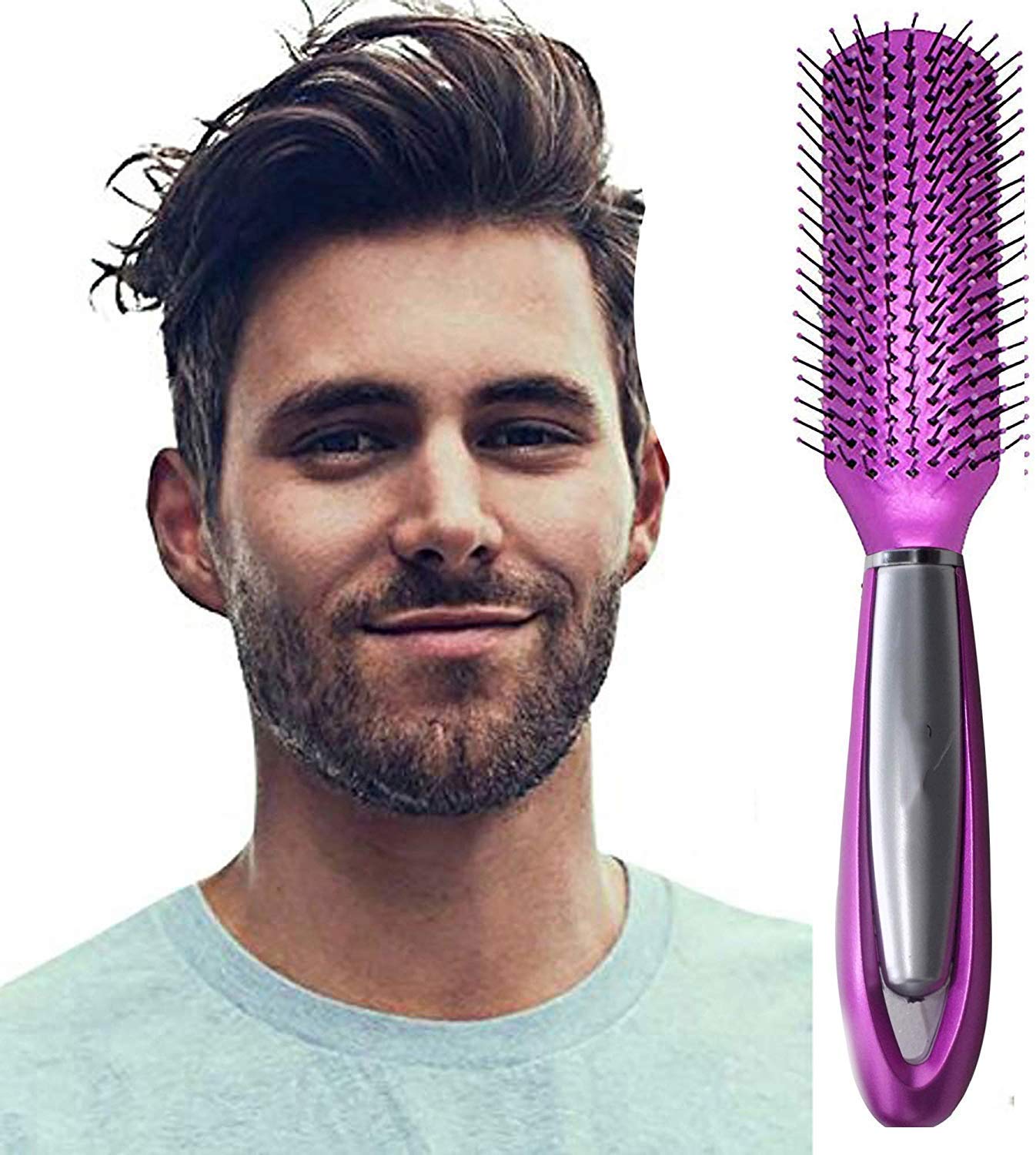 AASA Flat Hair Brush for Women & Girls - Detangling & Styling Brush for Straight & Curly Hair - Multicolor Hairbrush for Home, Travel & Salon Use