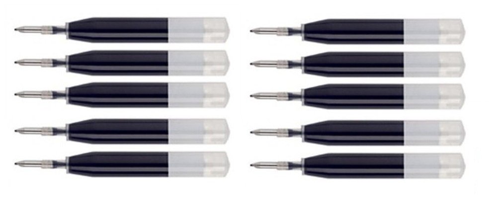 10-Pack Intrepid Brand Black Ion Gel Ink Refills - Compatible with Cross Roadster, Vice, Penatia Gelicious & Matrix Pens - Smooth Writing for Office, School & Daily Journaling