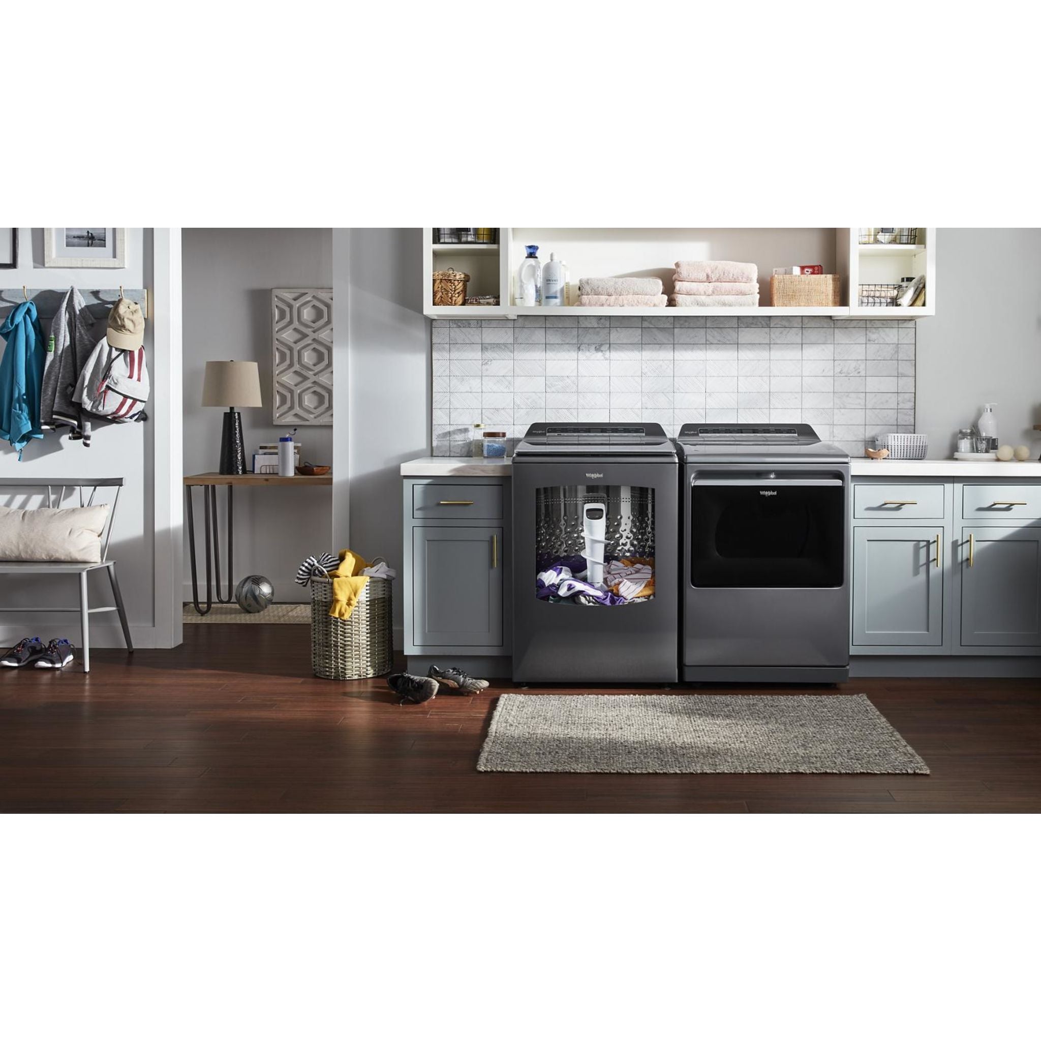 Whirlpool WTW8127LC Top Load Washing Machine - Chrome Shadow Finish | Large Capacity, Energy Efficient | Perfect for Laundry Rooms & Apartments