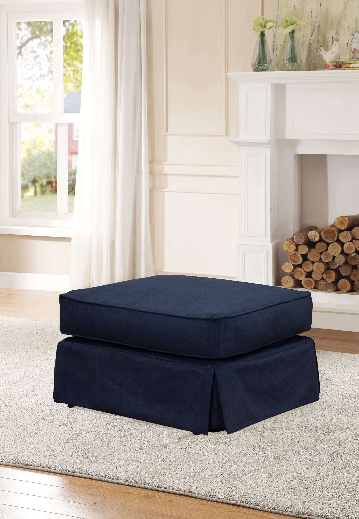 Sunset Trading Horizon Furniture Slipcover - Customizable Navy Blue Sofa Cover for Living Room, Sectional, and Recliner Protection