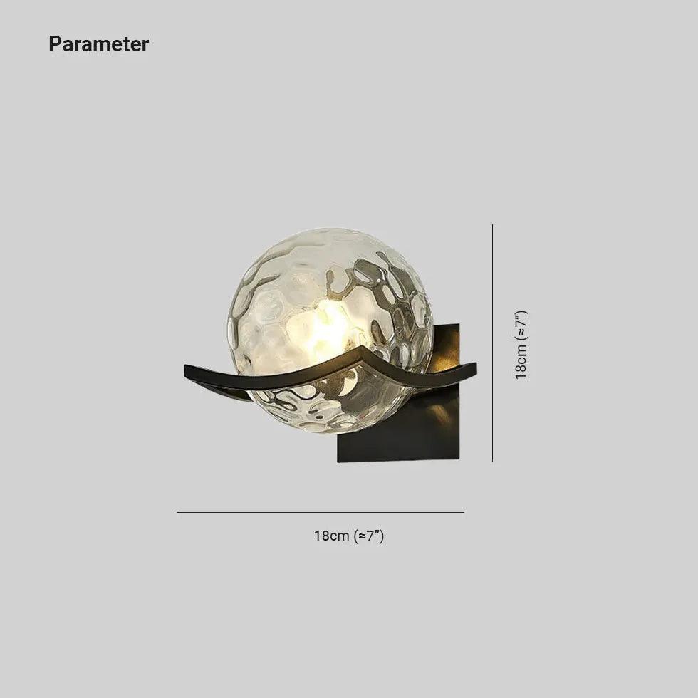 Modern Wave Shaped Glass Ball Wall Lights - Elegant LED Sconce Lighting for Bedroom, Living Room & Hallway Decor