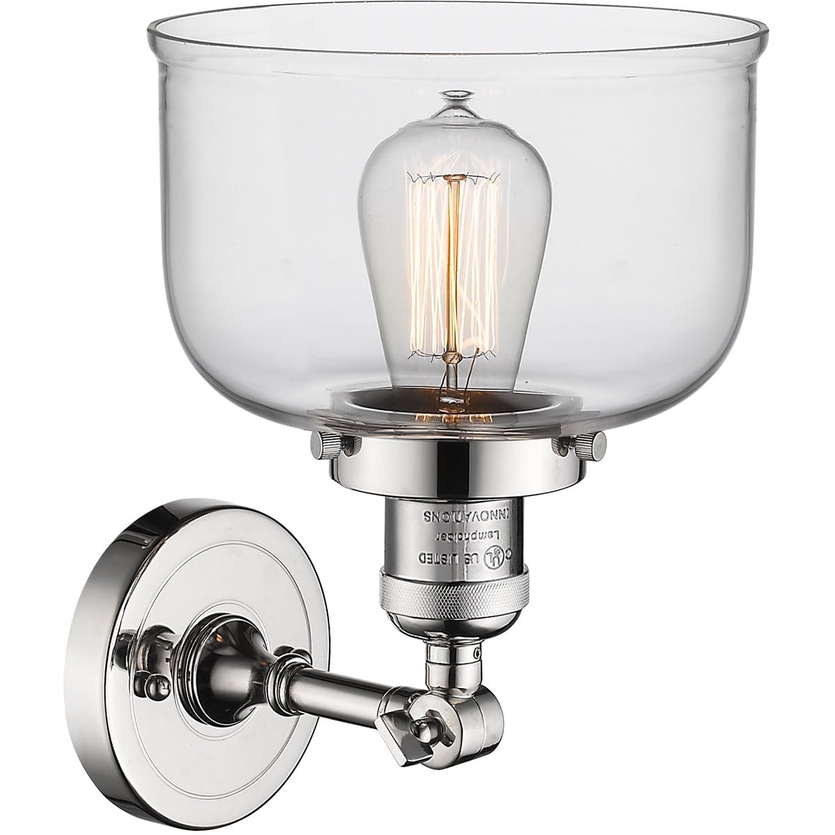 Innovations INNO203-PN-G72-LED Modern LED Wall Sconce Light Fixture - Polished Nickel Finish - Energy Efficient Indoor/Outdoor Lighting for Bedroom, Hallway & Porch