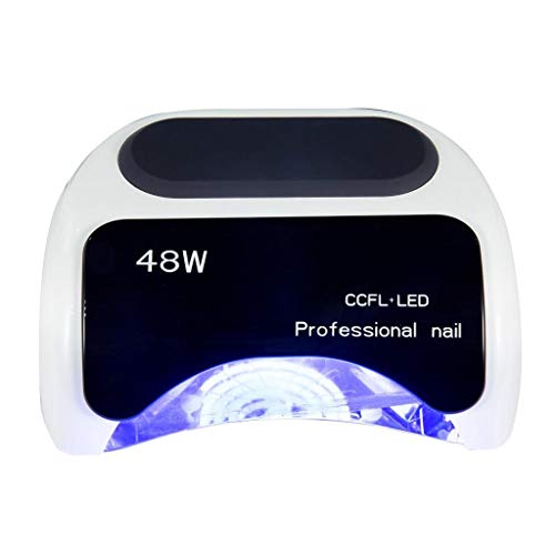 Professional 48W UV LED Nail Lamp with 3 Timer Settings & LCD Screen - Fast Curing Gel Polish Dryer for Salon & Home Manicures - Includes Nail Tools Kit (White) - Perfect for Gel Nails, Acrylics & DIY Nail Art