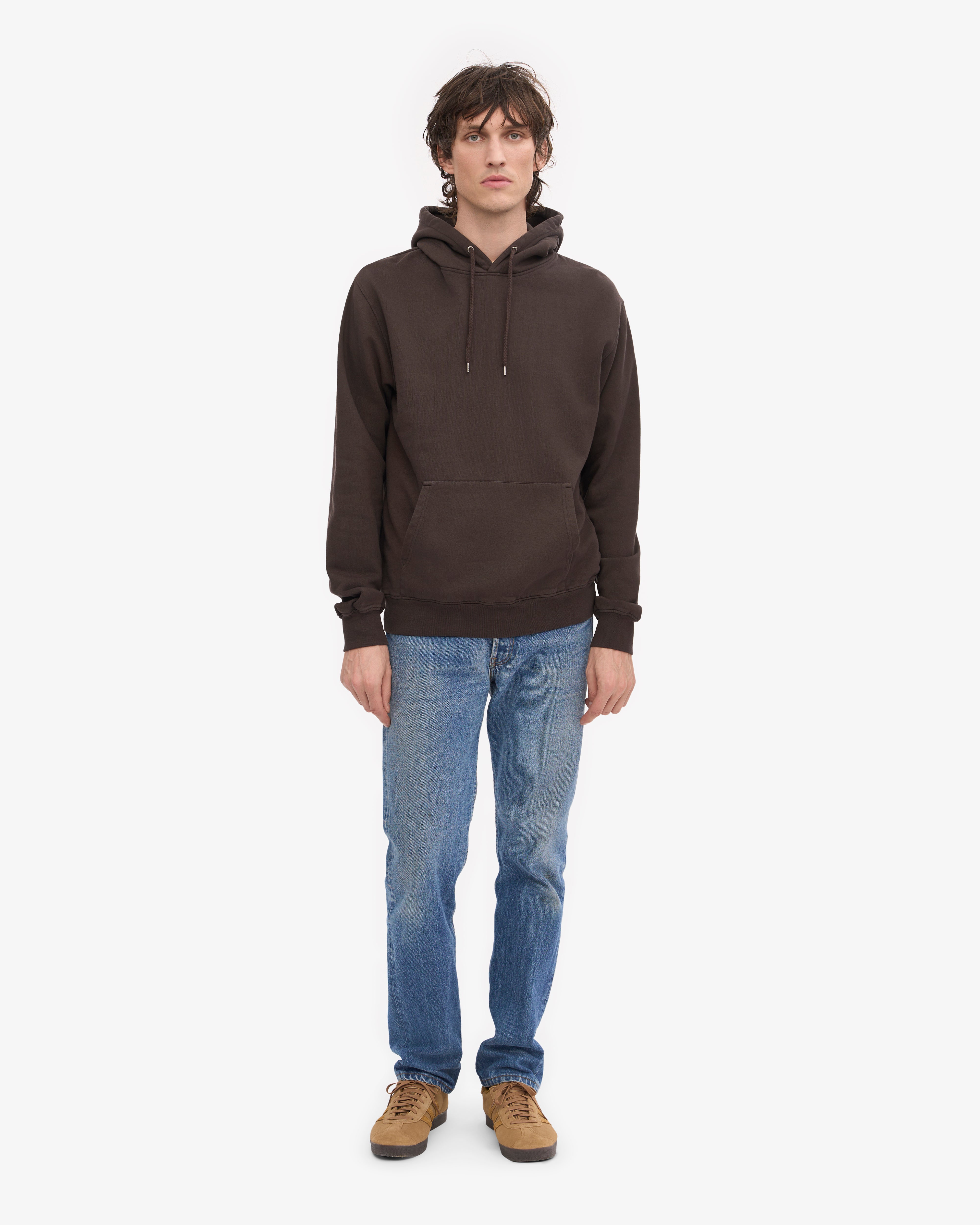 Organic Cotton Classic Hooded Sweatshirt - Coffee Brown | Comfortable & Stylish for Casual Wear, Outdoor Activities & Loungewear