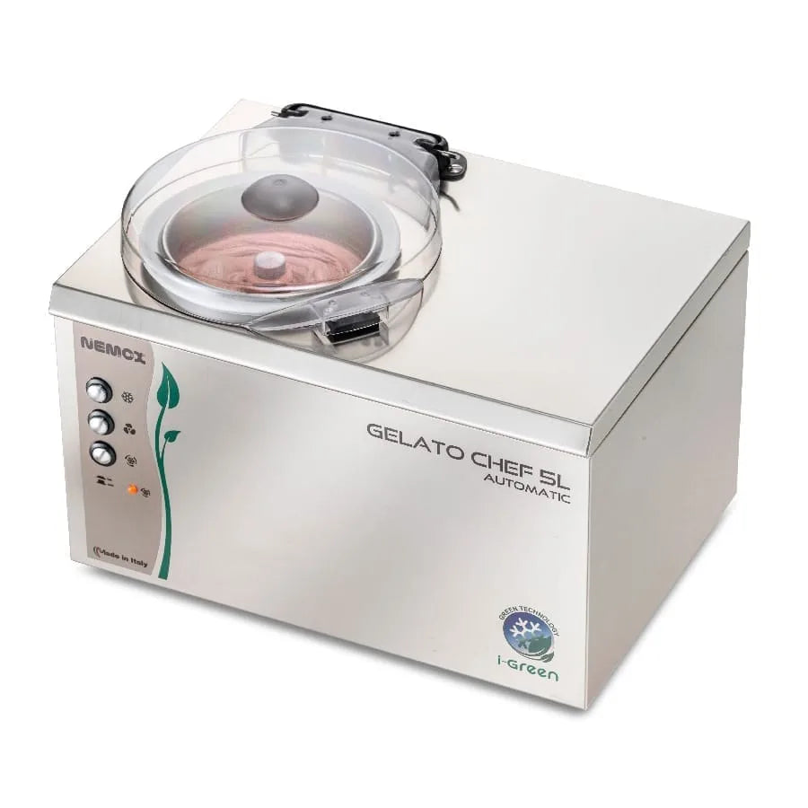 NEMOX NEW Gelato CHEF 5L Automatic Ice Cream Maker Machine I GREEN | Commercial & Home Use | Perfect for Gelato, Sorbet, Frozen Yogurt Making | Small Business & Kitchen Appliance