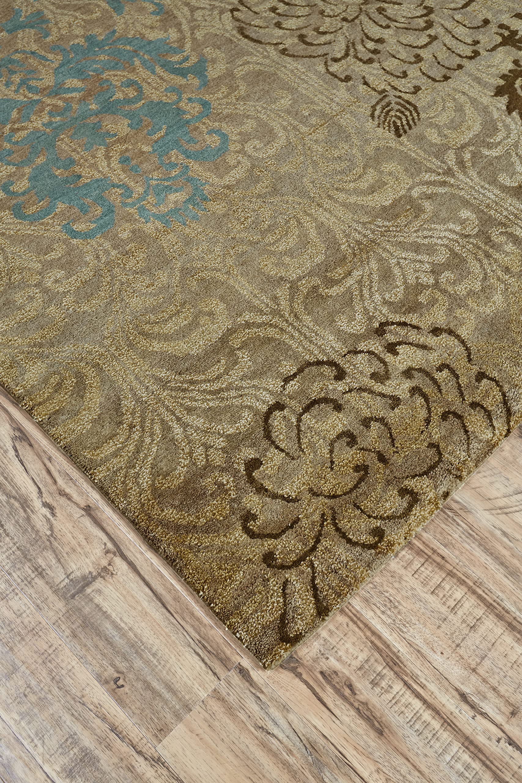 Feizy Rugs Qing Collection Handmade Oriental 2' x 3' Camel Area Rug - Perfect for Living Room, Bedroom & Entryway Decor