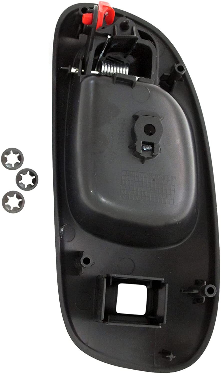 APDTY 93190 Interior Door Handle - Textured Black Without Lock - Replacement for Home, Office & Car Interior Doors
