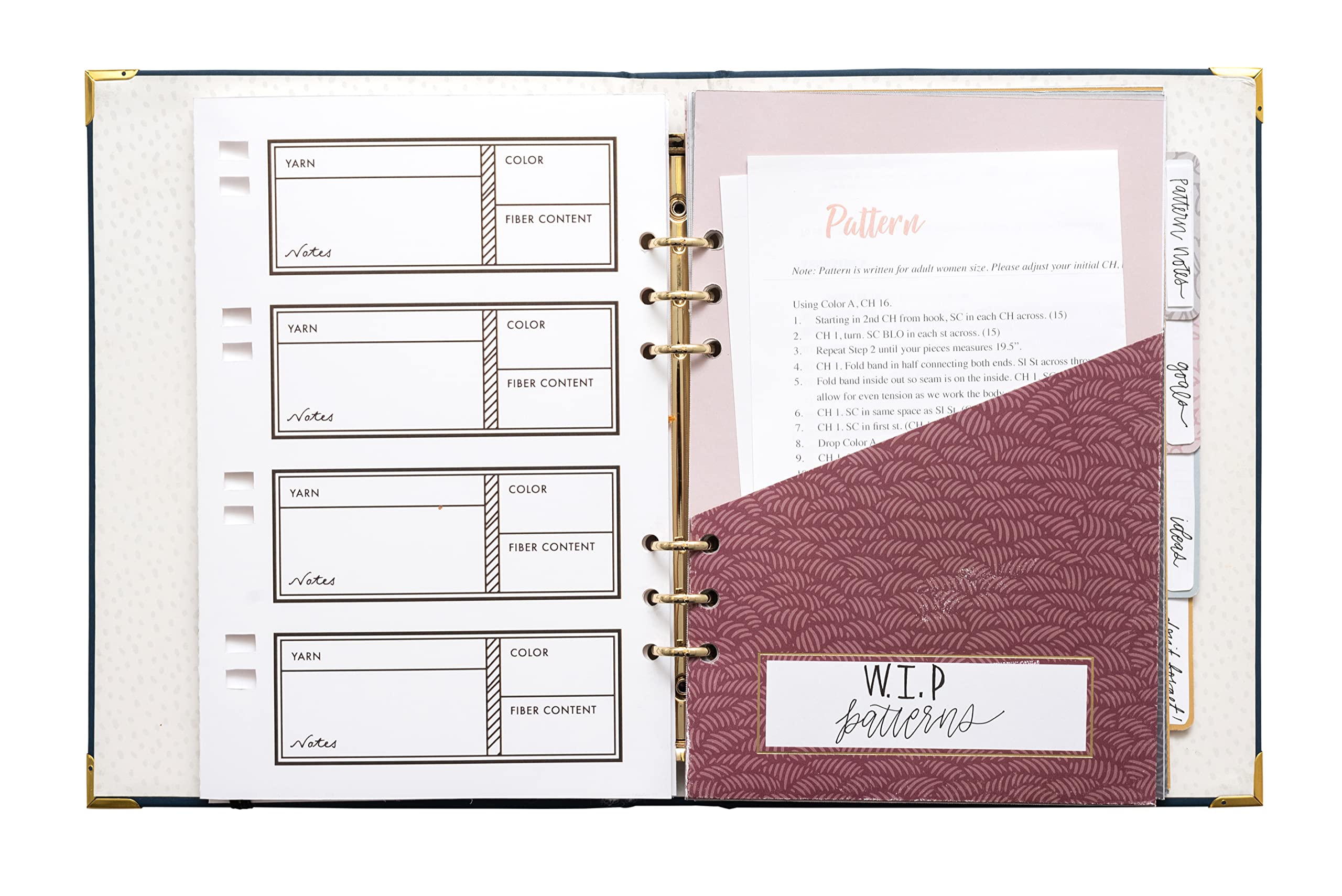 The Hook Nook Yarn Passport - Premium Crochet & Knitting Accessory Organizer for Crafters - Perfect for Travel, Projects & Yarn Storage | American Crafts