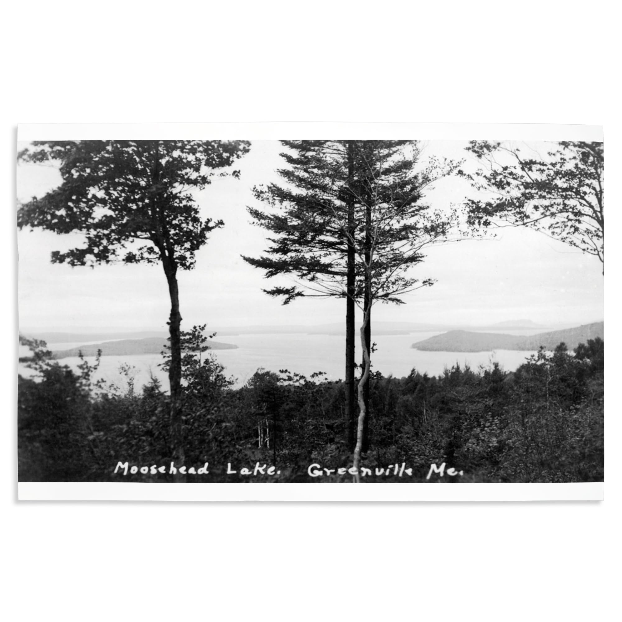 Lantern Press 16x24 Inch Giclee Art Print - Greenville Maine Moosehead Lake Panoramic Wall Decor - Perfect for Living Room, Bedroom & Office