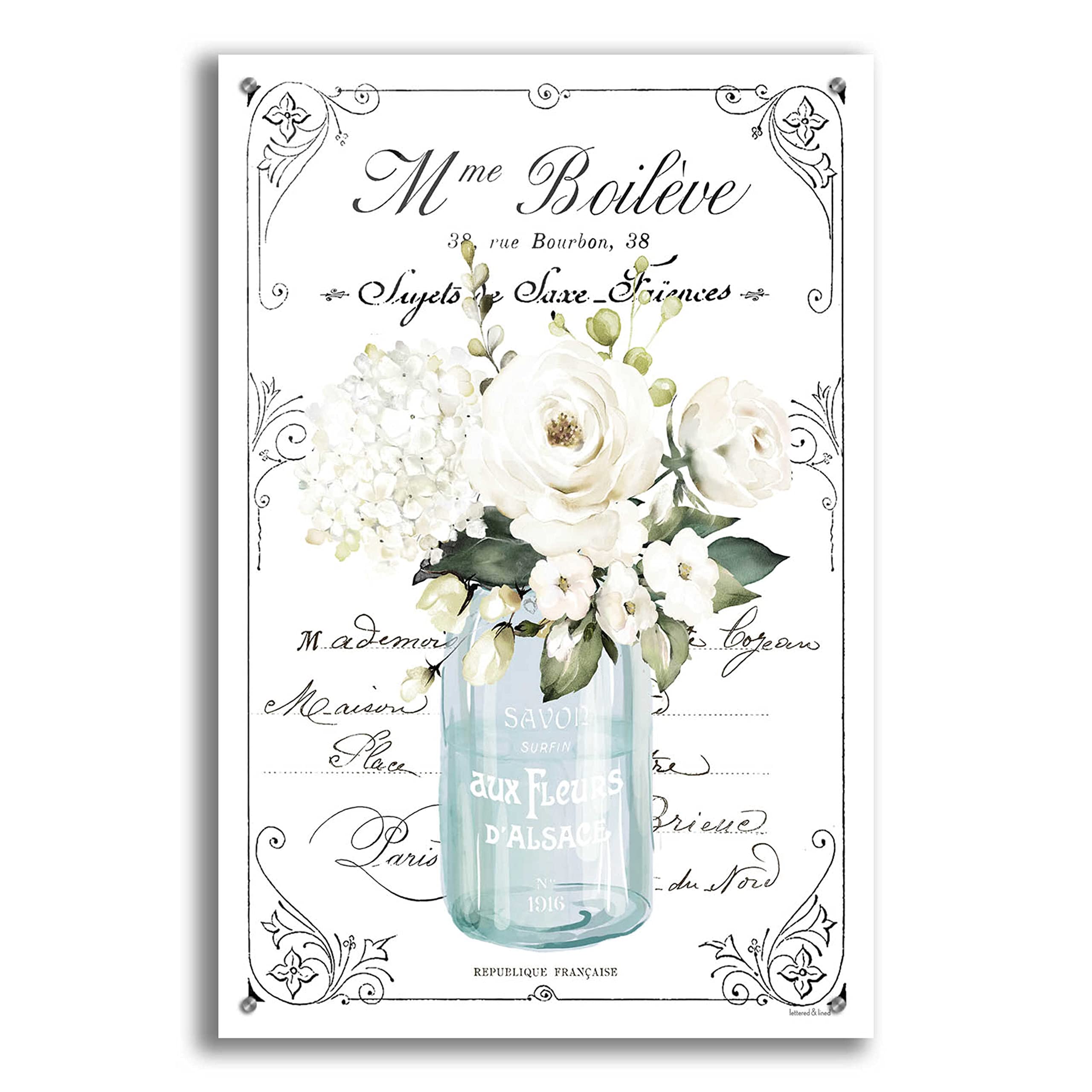 Epic Art 'French Bathroom Set II' by Lettered & Lined - 24