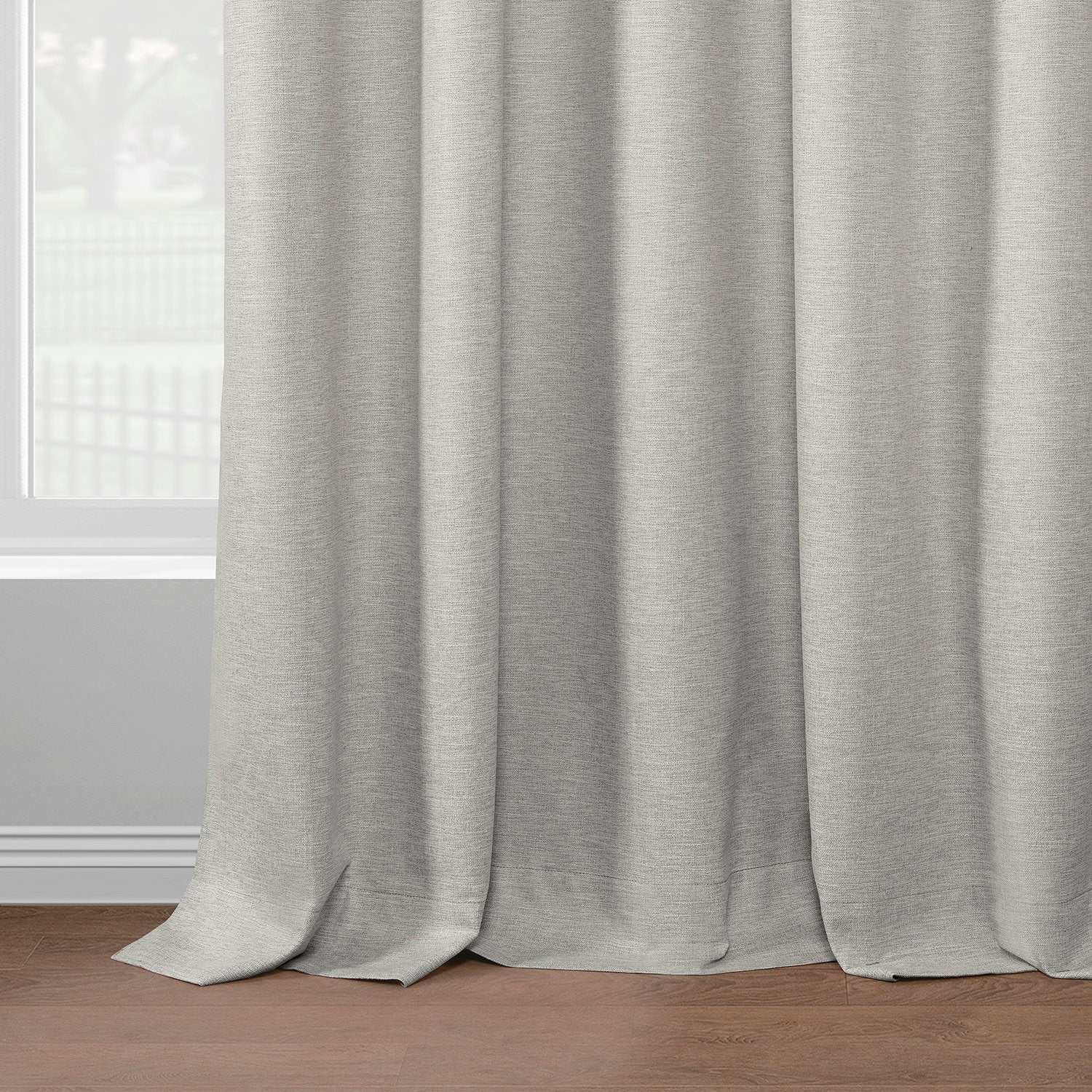 Farmhouse Style Boho Chic Faux Linen Blackout Curtains - Set of 2 Panels for Living Room, Bedroom & Nursery | Noise Reducing & Light Blocking Window Treatments