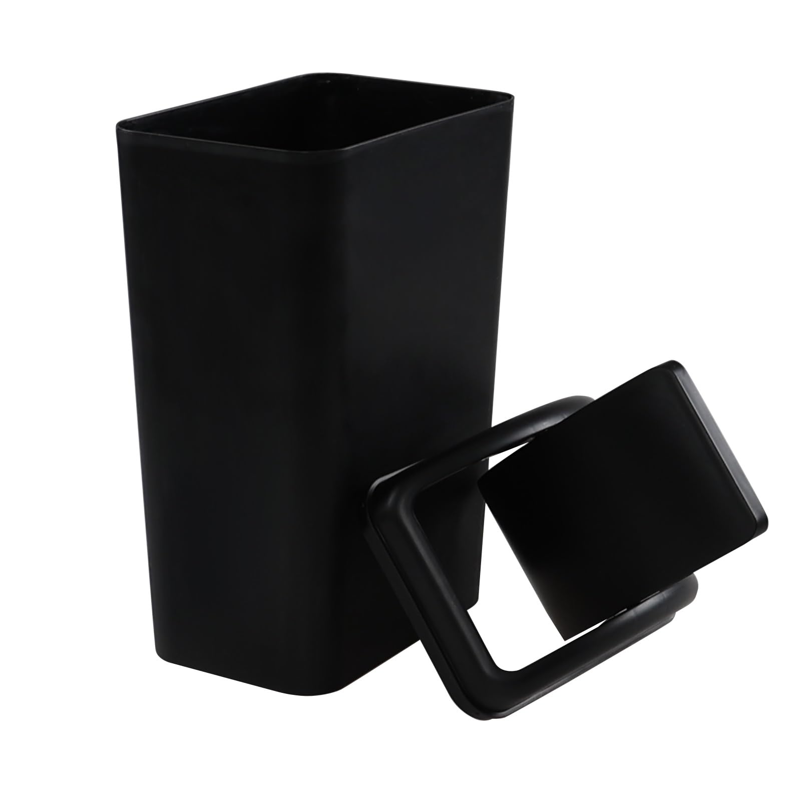 2 Pack 12L Plastic Swing Lid Trash Cans - Small Waste Bins for Bathroom, Bedroom, Office & Kitchen - Odor-Proof & Space-Saving Garbage Containers for Home & Office Use