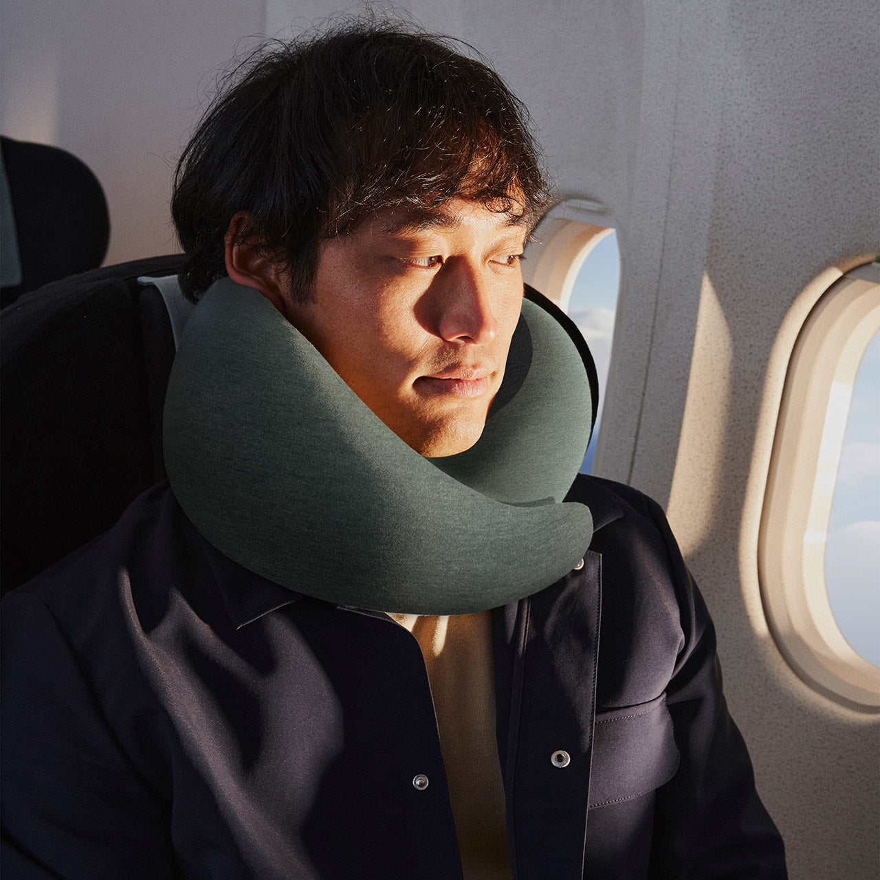 Ostrichpillow Go Neck Pillow - Travel & Nap Support for Office, Airplane & Car - Ergonomic Comfort for Neck Pain Relief & Better Sleep
