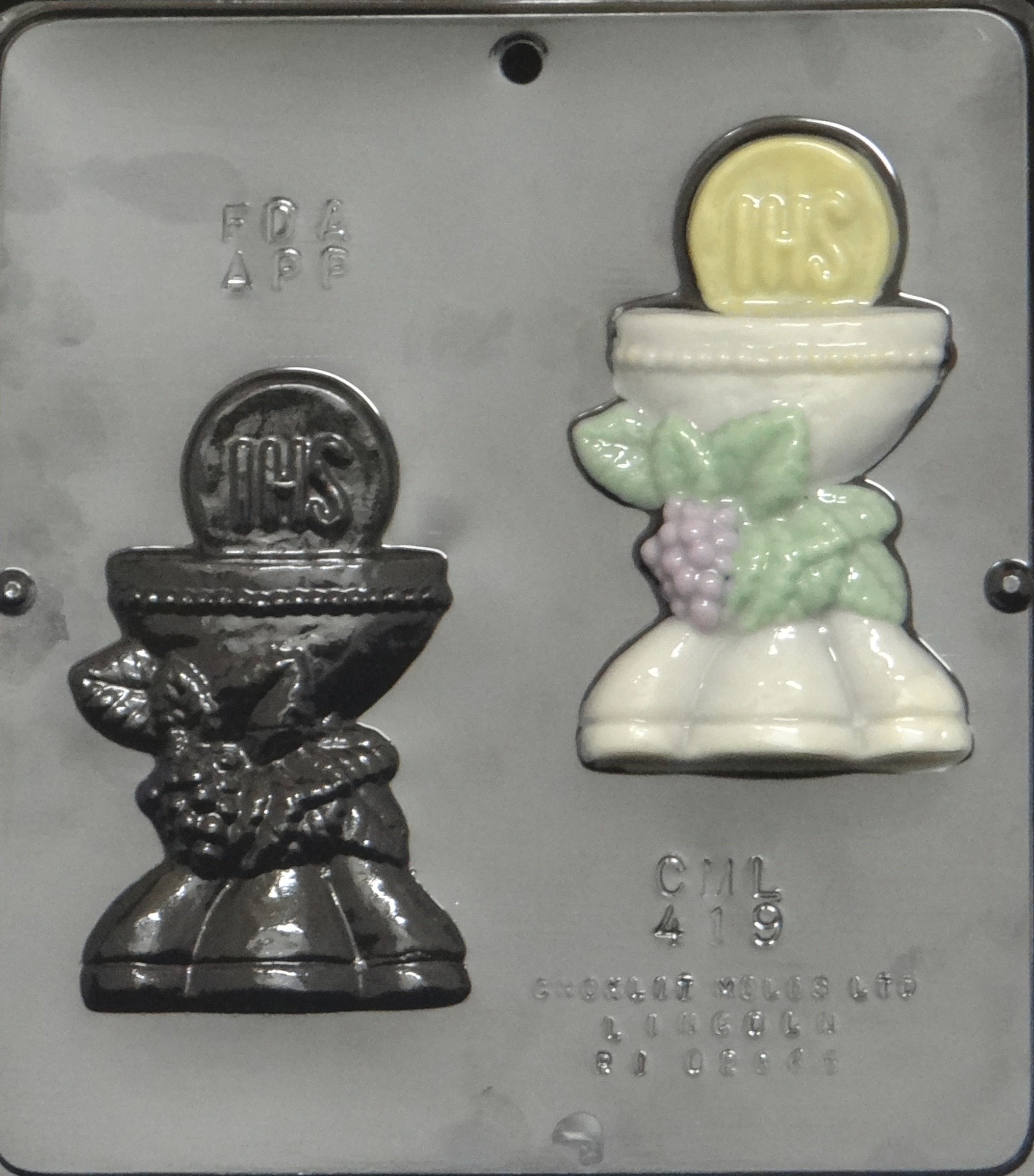 Religious Chalice and Host Chocolate Candy Mold - Perfect for Easter, First Communion, and Church Events - 419