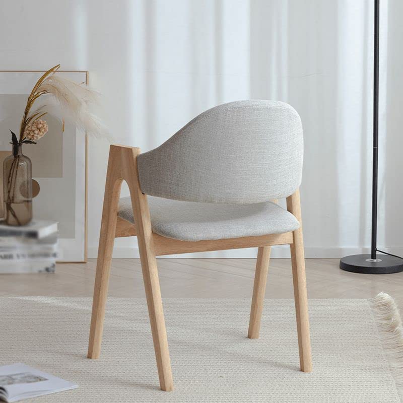 Modern Upholstered Dining Chairs Set of 2 - Matte Finish Arm Chairs with Natural Wood Legs for Kitchen, Dining Room, Cafe & Milk Tea Shop (Green Fabric + Natural Wood Tone) - Perfect for Home Decor, Restaurant Seating & Coffee Shop Furniture